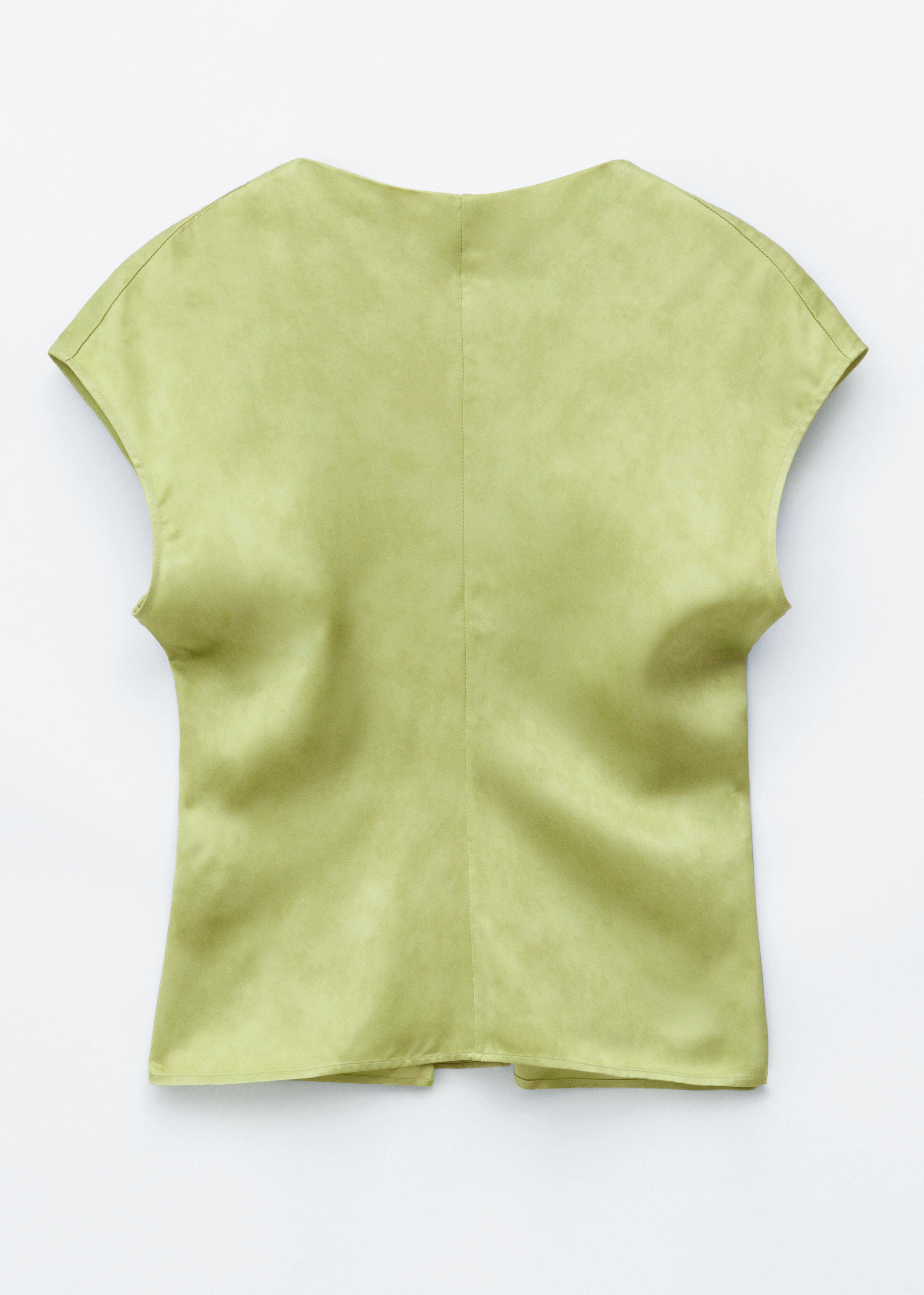 Textured Viscose Sleeveless Top - Green