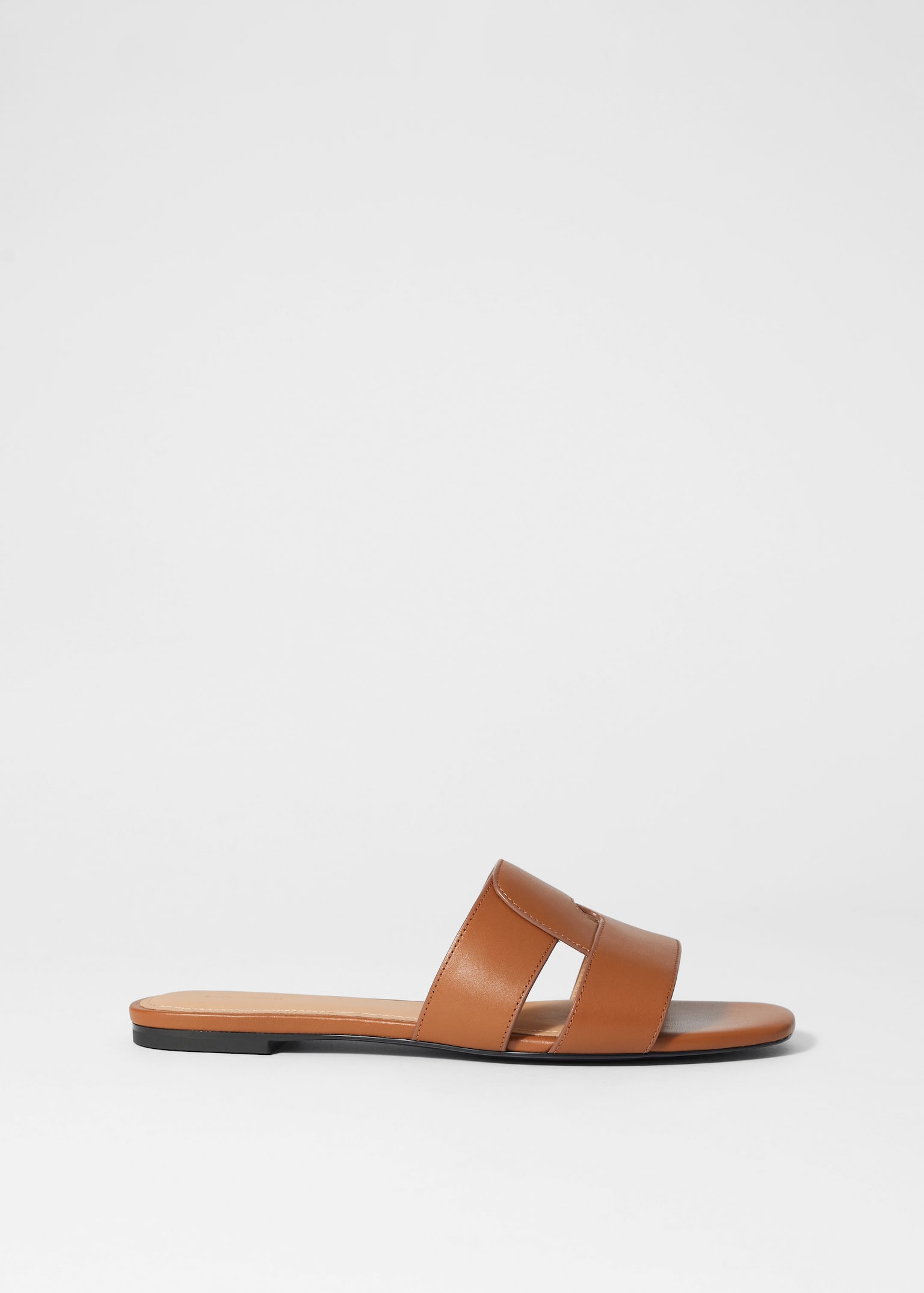 Mules en cuir - Cognac/Noir/Imprimé zèbre brun/Beige clair - 3