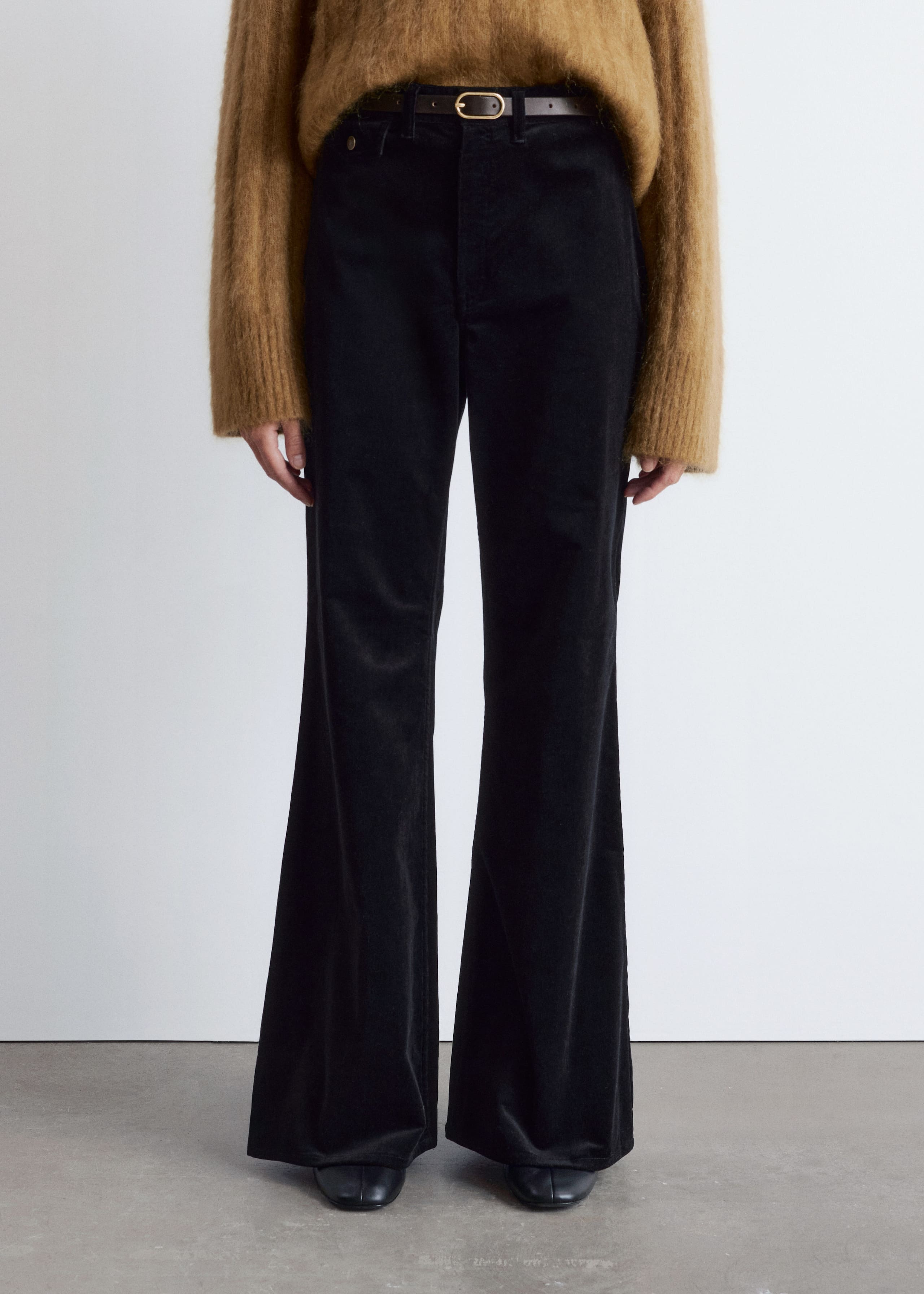 Image of Flared Corduroy Trousers