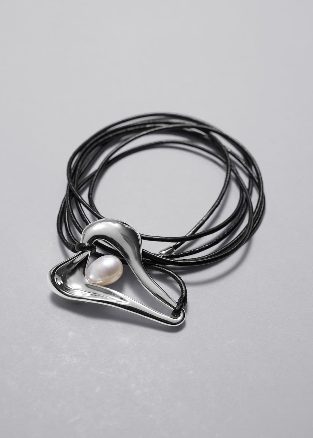 Collana con cordino e ciondolo - Silver - Natura morta