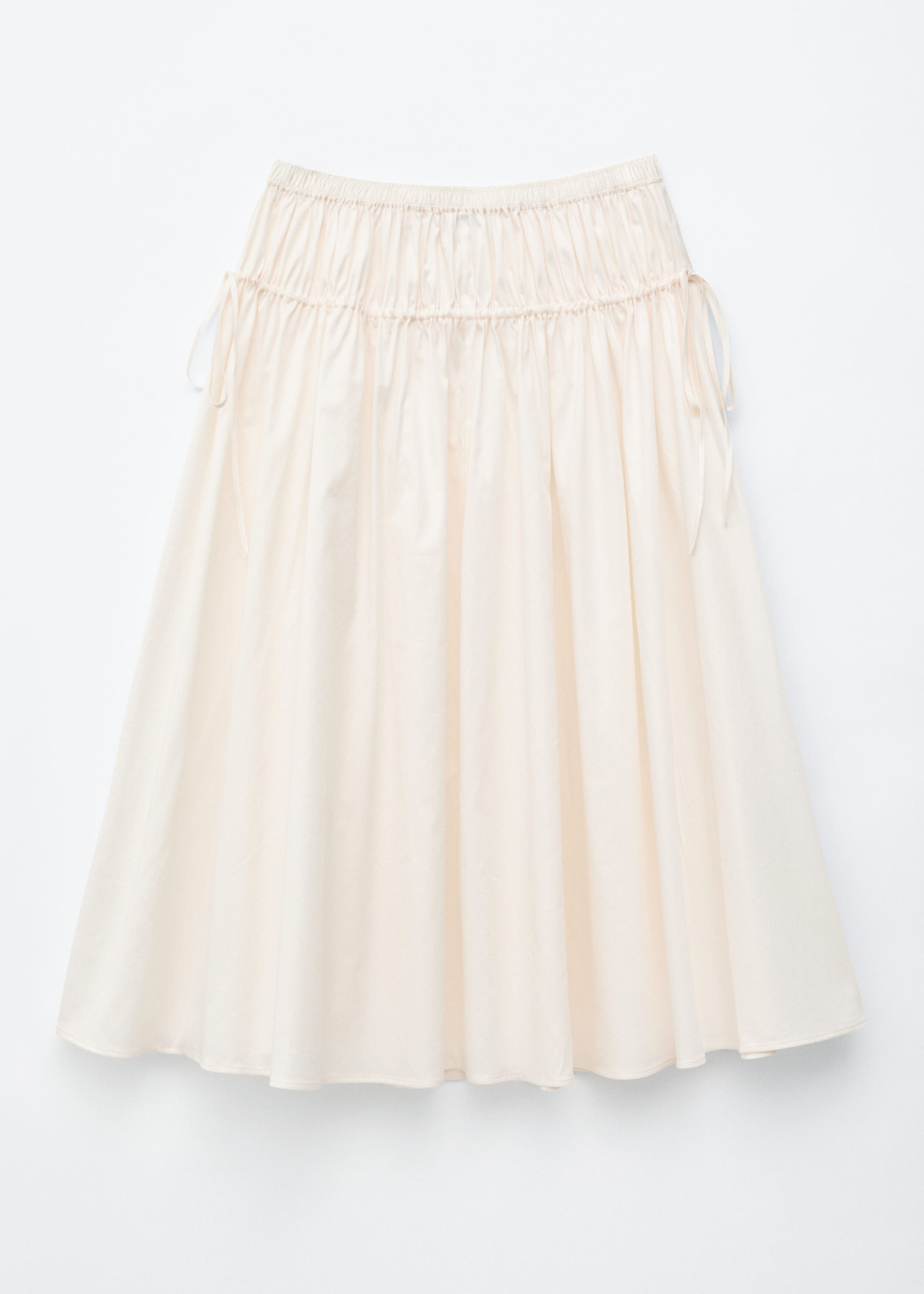 Drawstring Midi Skirt - White - Still Life