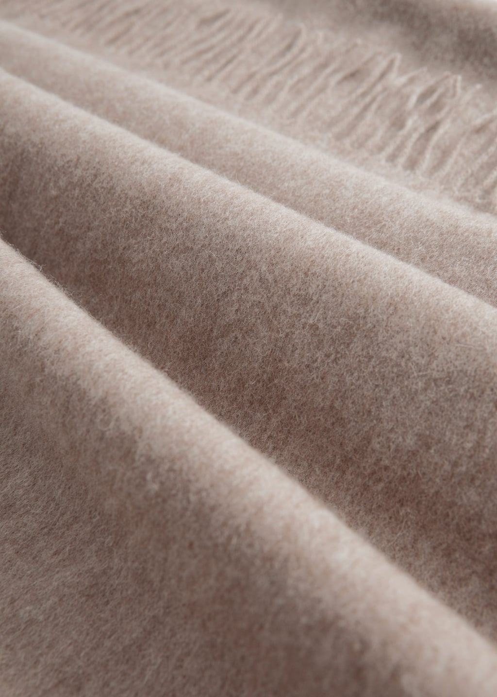 Fringed Wool Blanket Scarf - {{variantName}} - Descriptive Detail