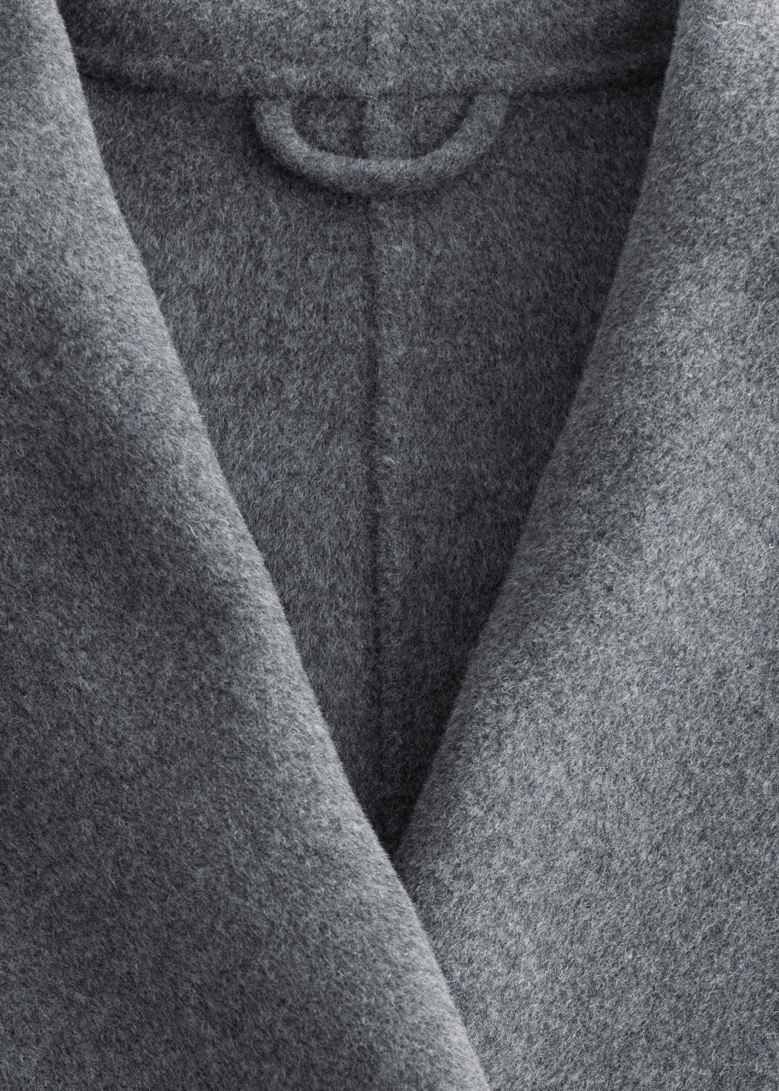 Image of Shawl-Collar Wool Maxi Coat