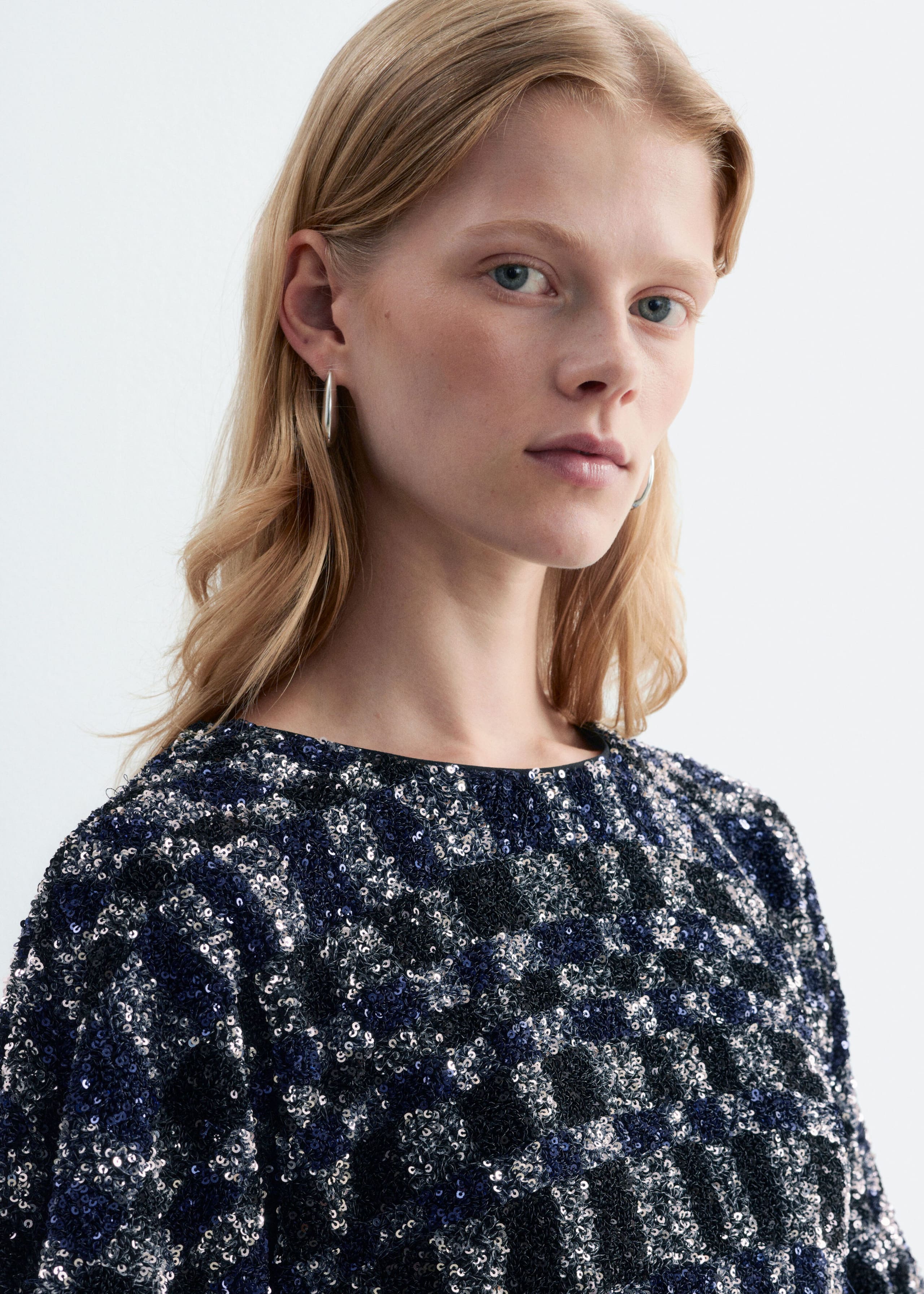 Mini Sequin Dress - Dark Blue/Silver - Lookbook