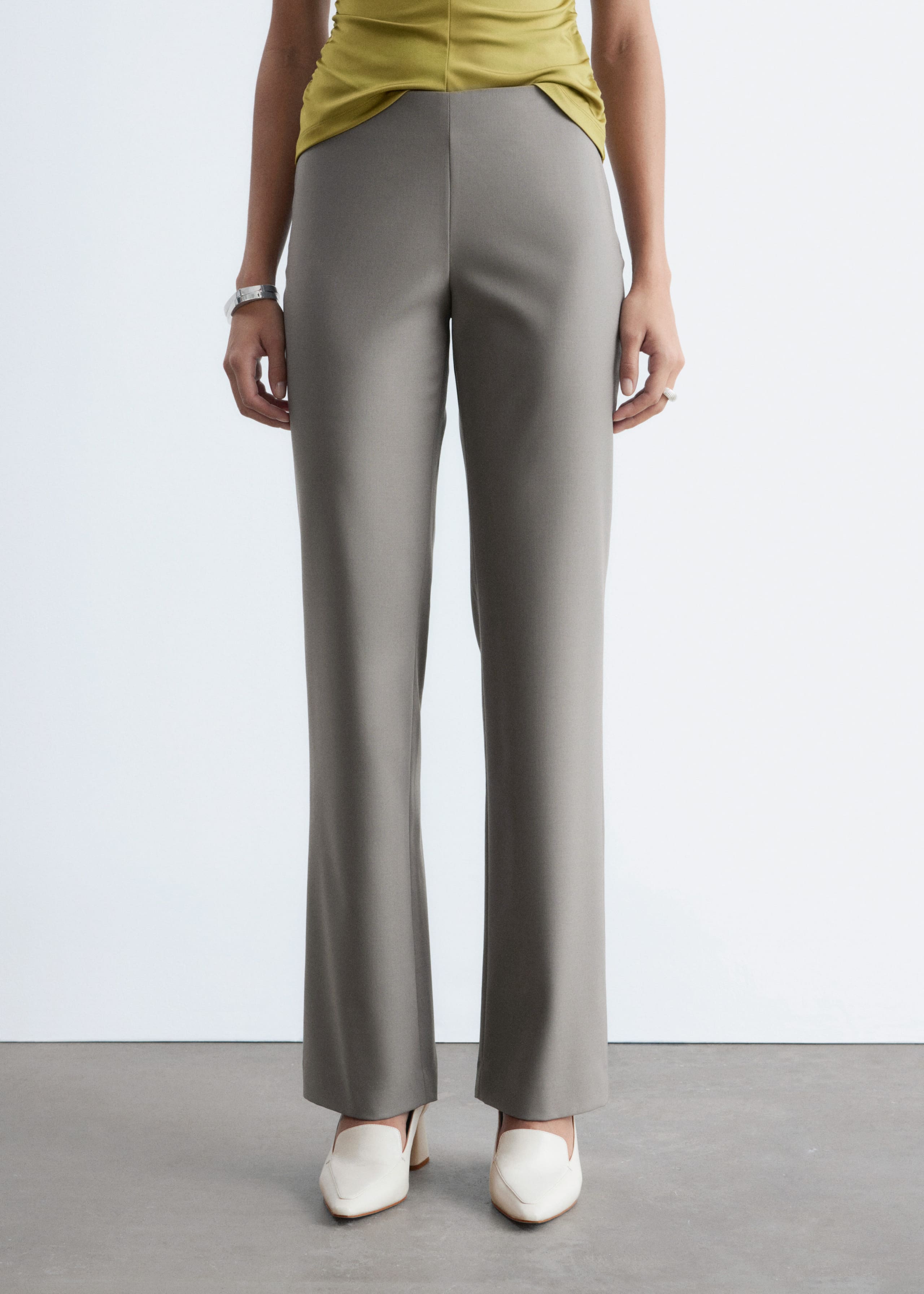 Image of Merino Wool Straight-Leg Trousers