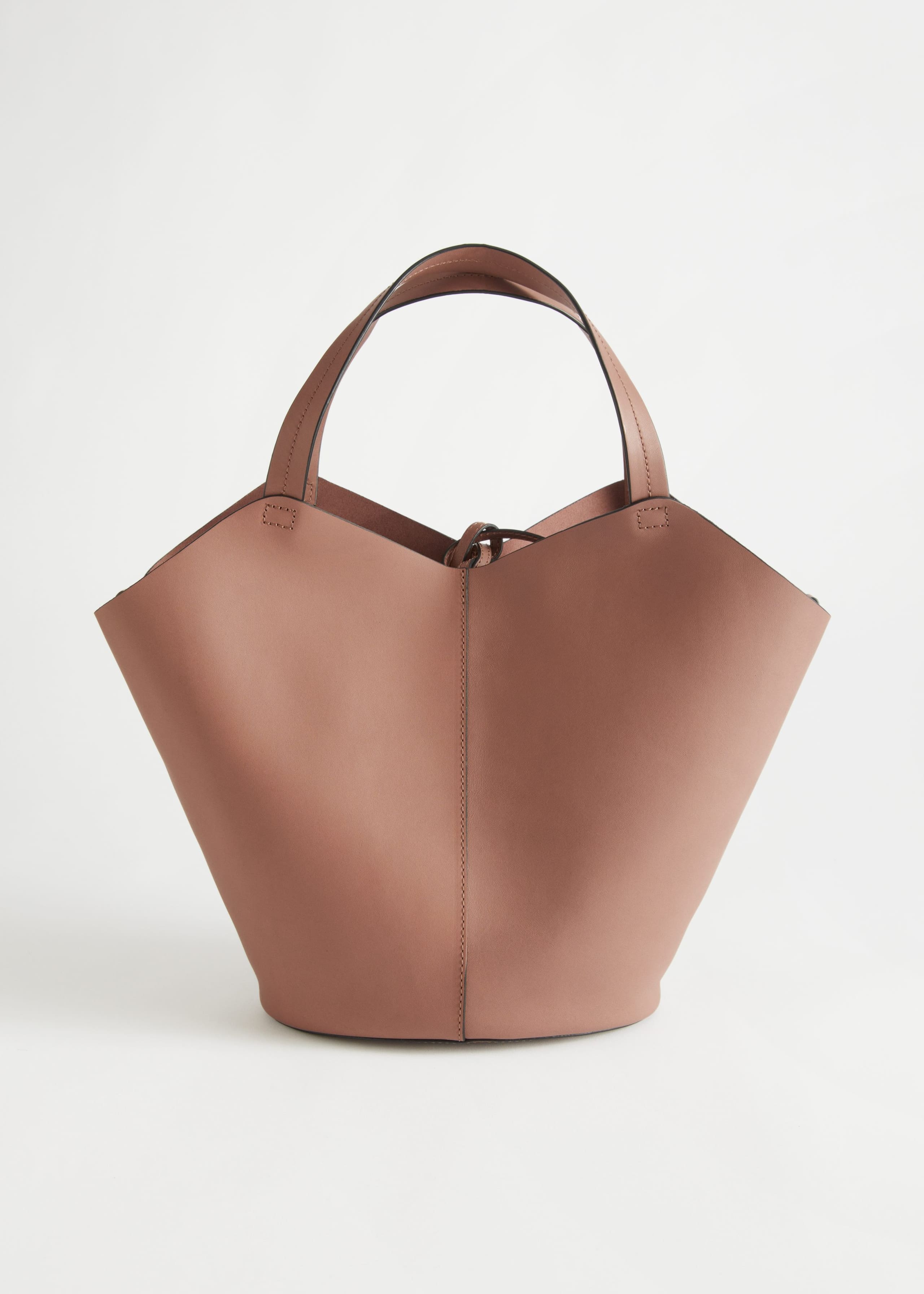 Leather Tote Bag - Beige - Still Life