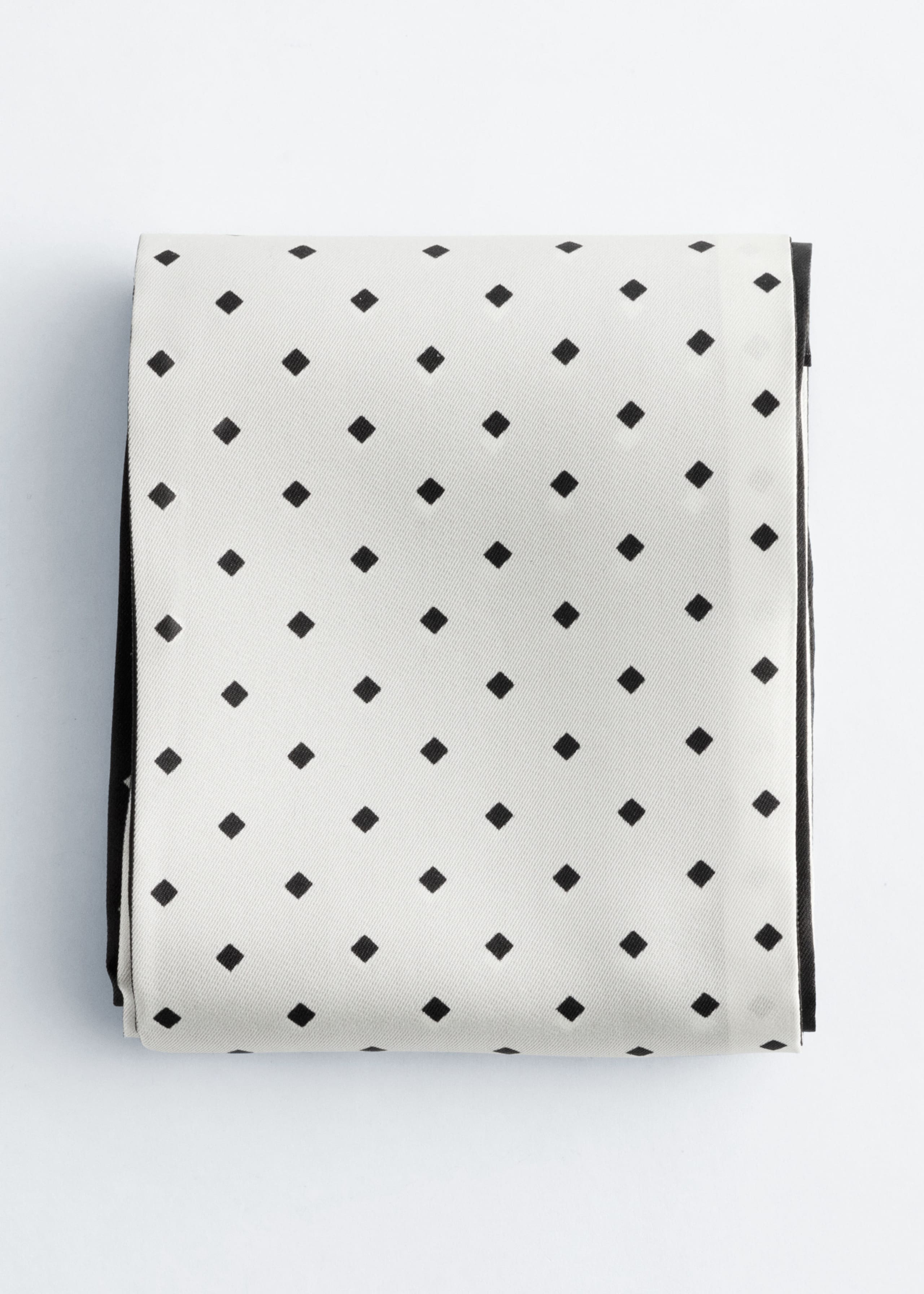 Slim Silk Print Scarf