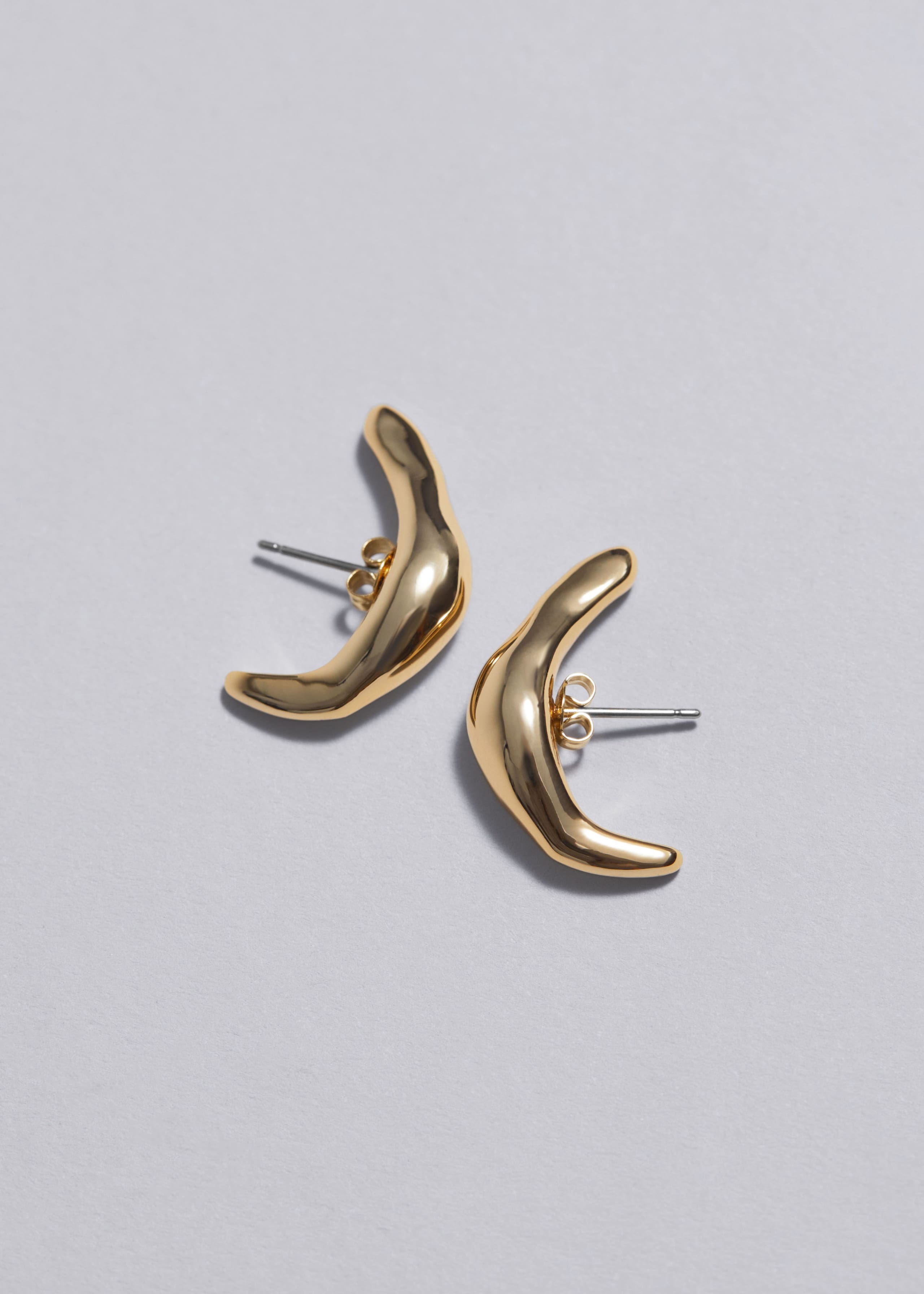 Sculptural Stud Earrings - Gold - Still Life