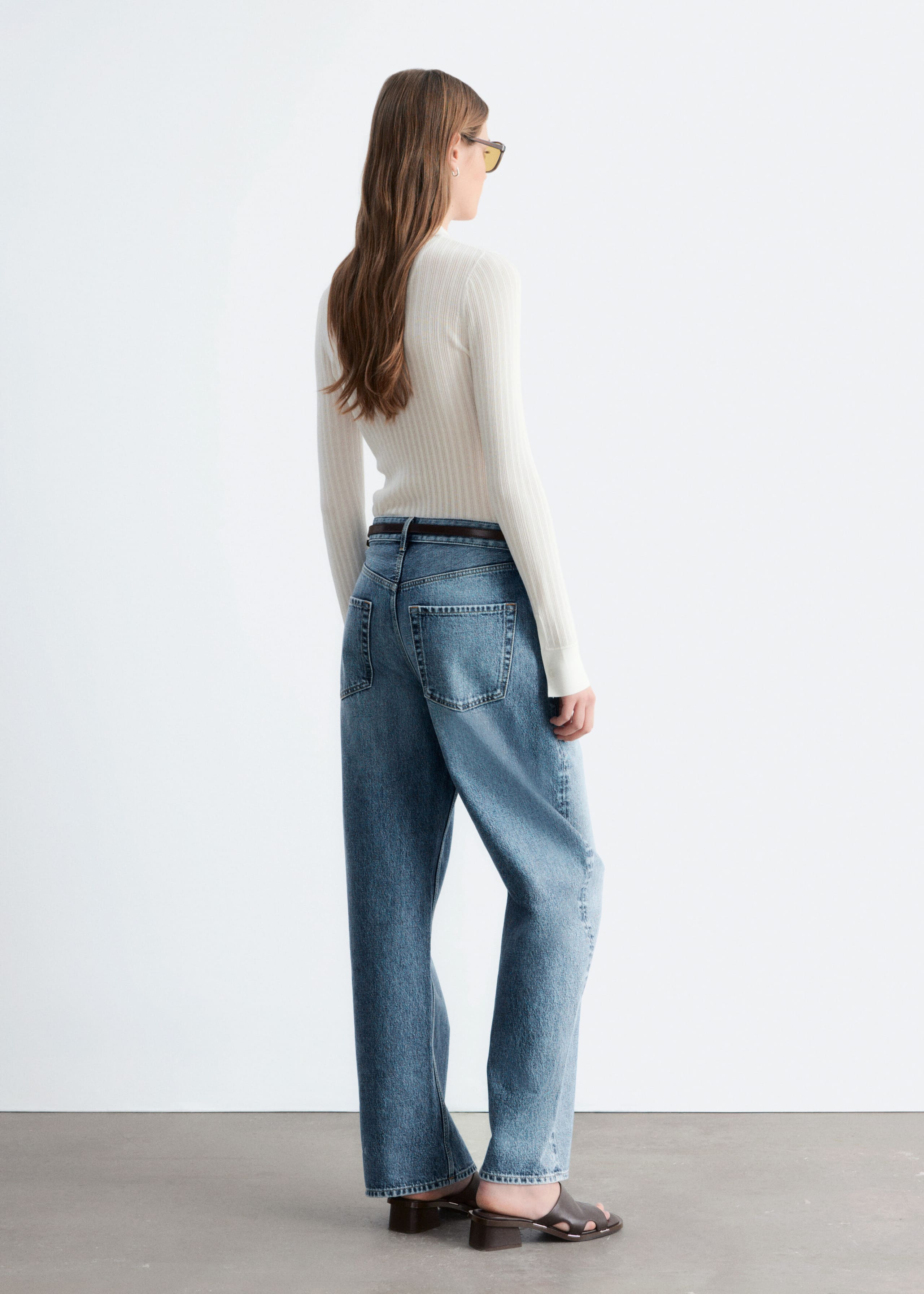 Image of Geripptes Pointelle-Poloshirt