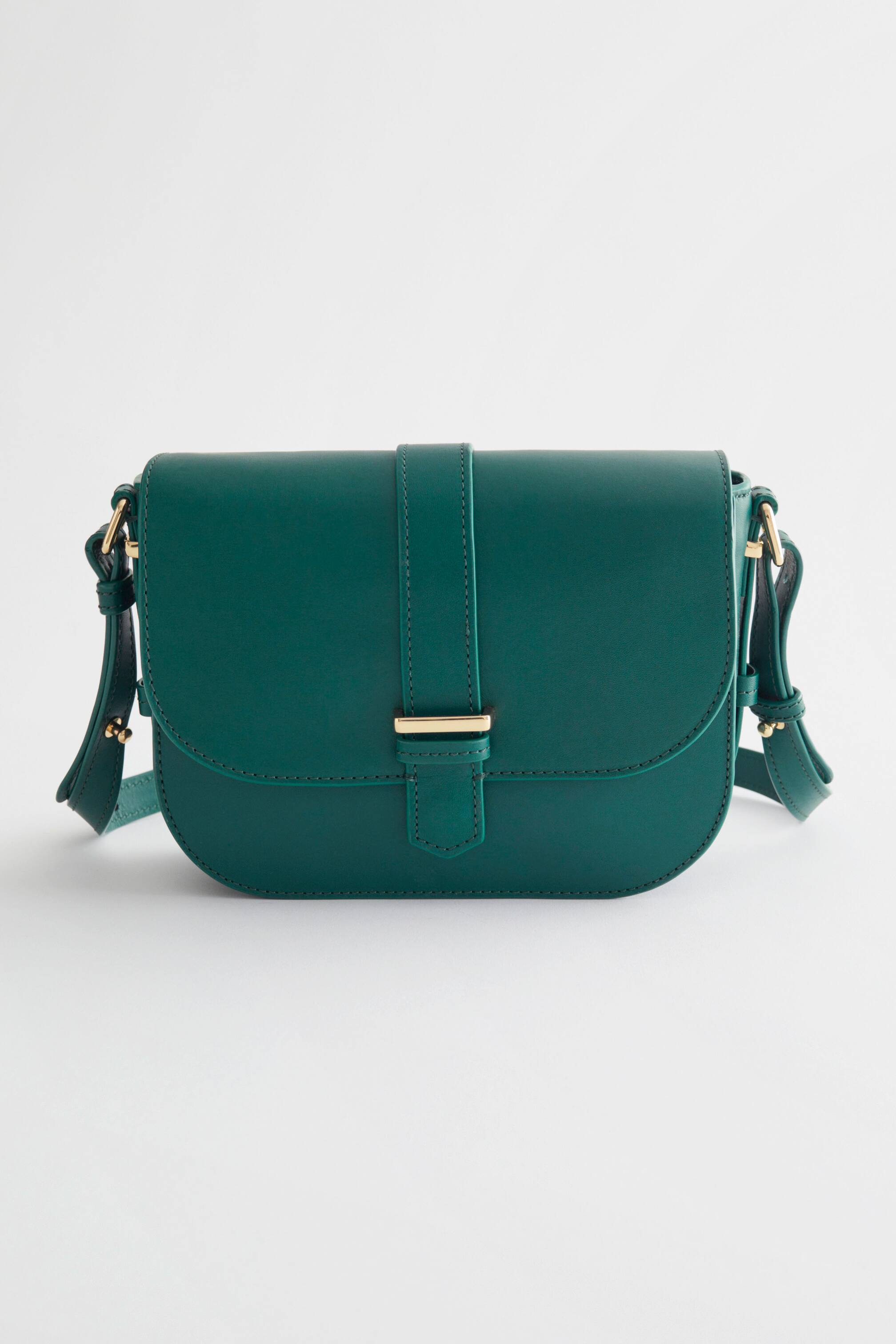 View larger image: Crossbody Leather Bag  - Dark Green - Ladies | H&M GB 1