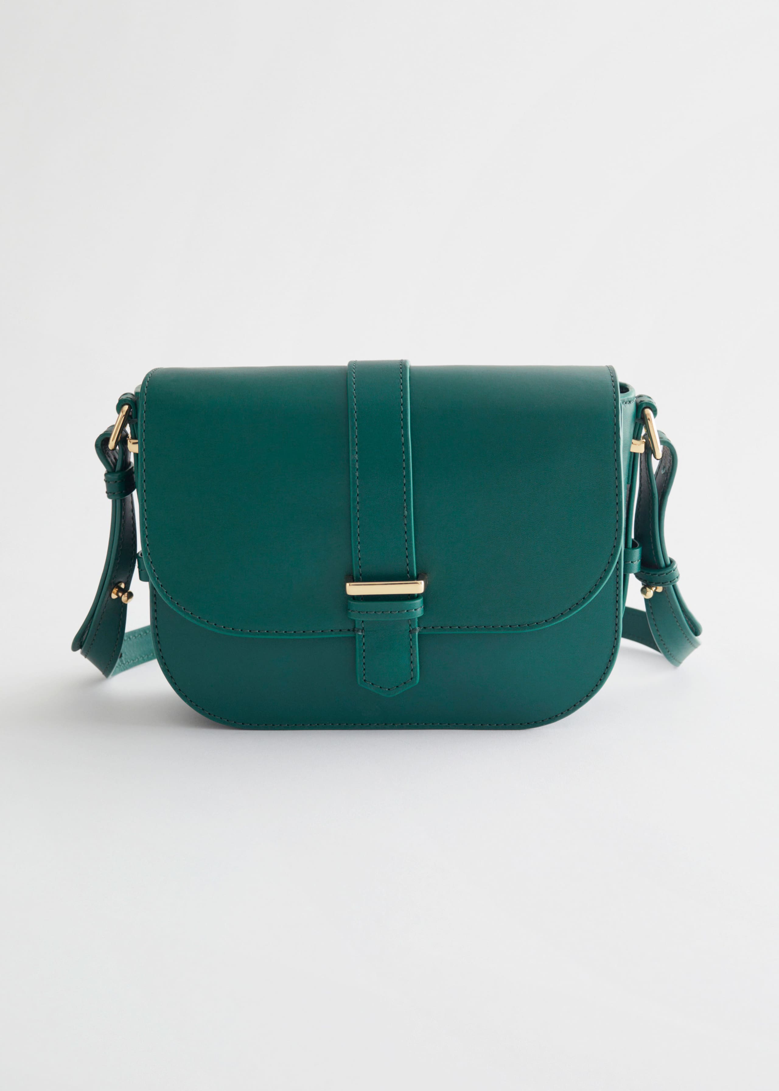 CrossbodyLeatherBag - Dark Green - Natura morta