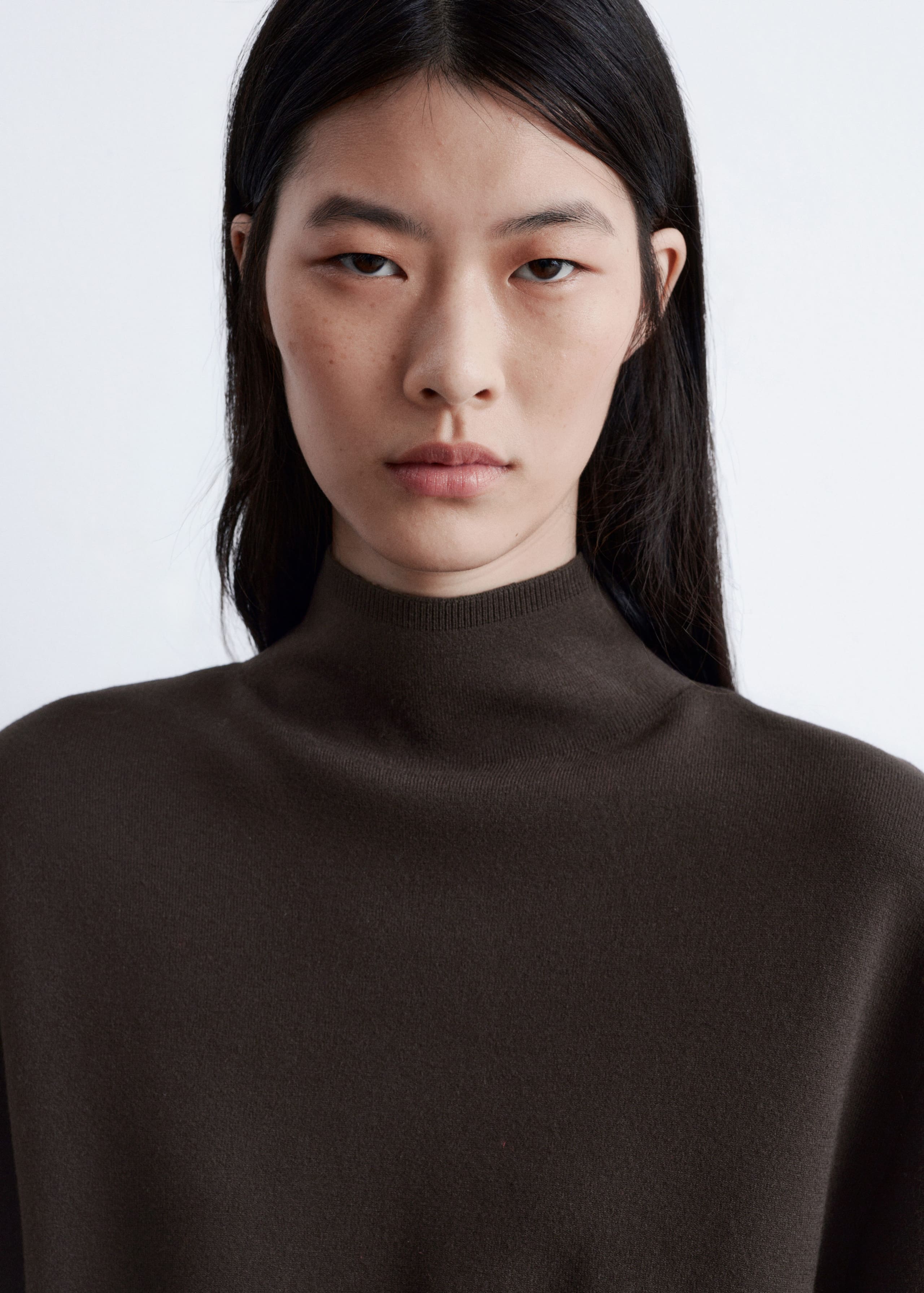 Image of Knitted Mock-Neck Mini Dress