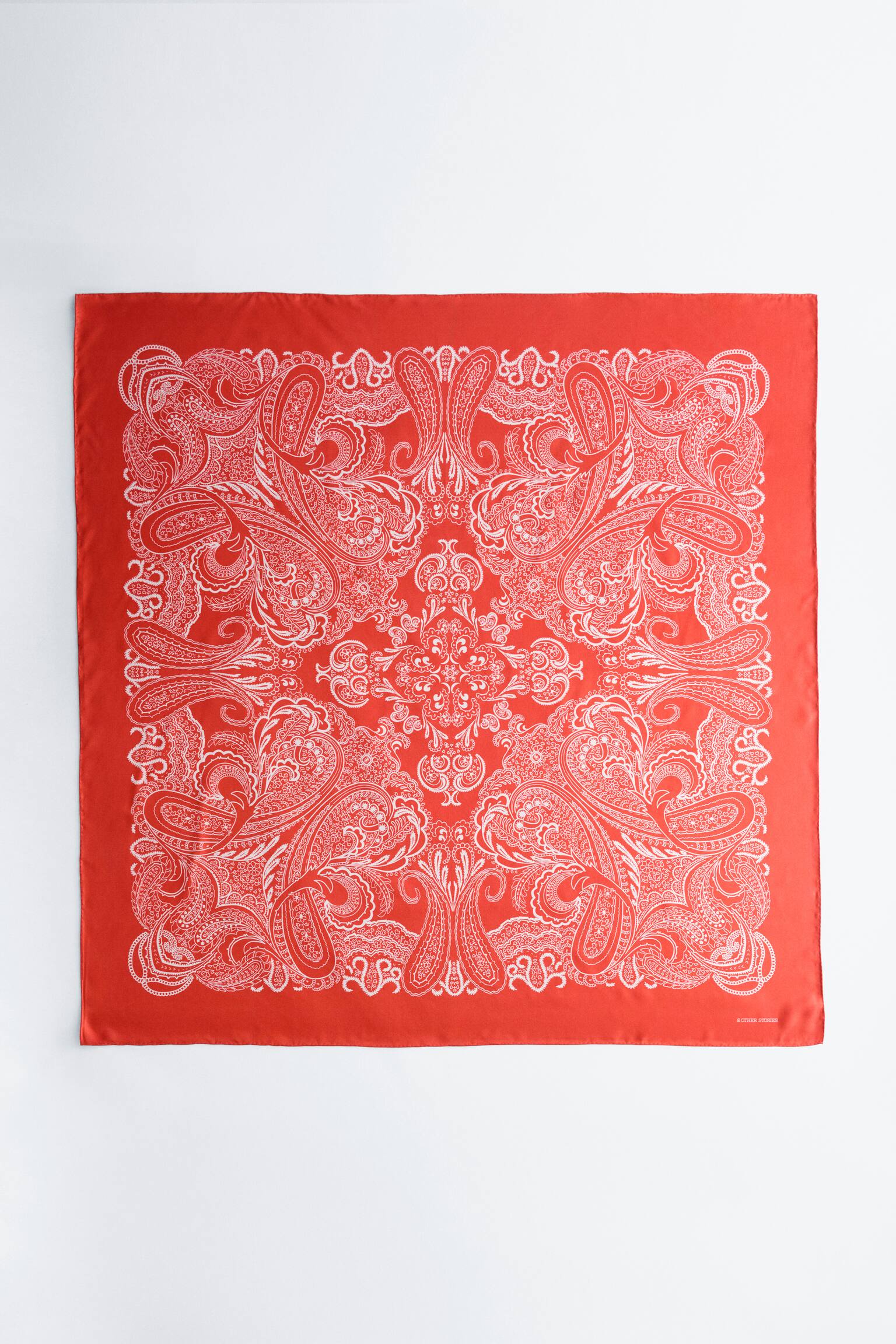 Foulard en soie à motif cachemire - Orange/Cachemire - 2