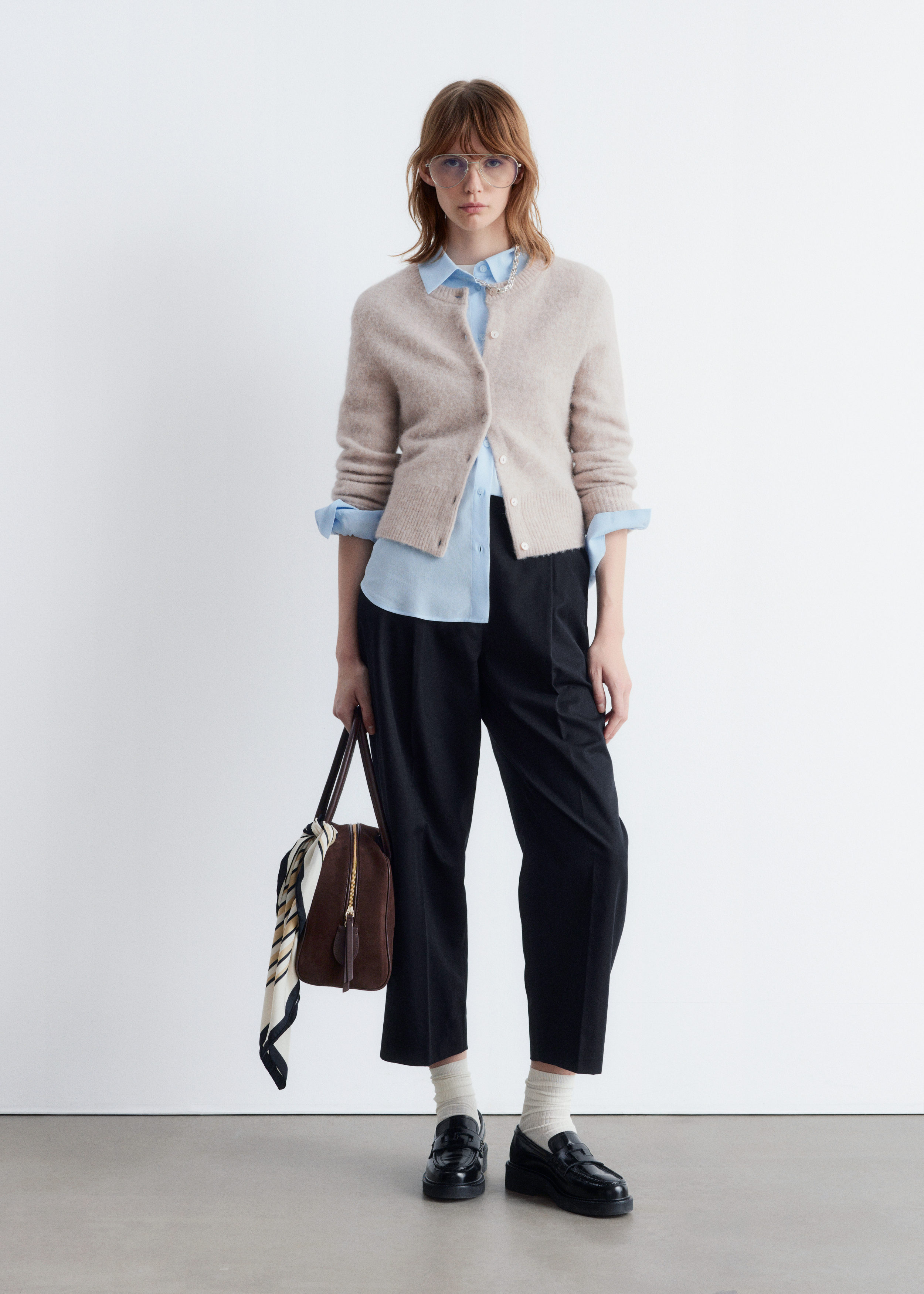 Image of Alpaca-Blend Knit Cardigan