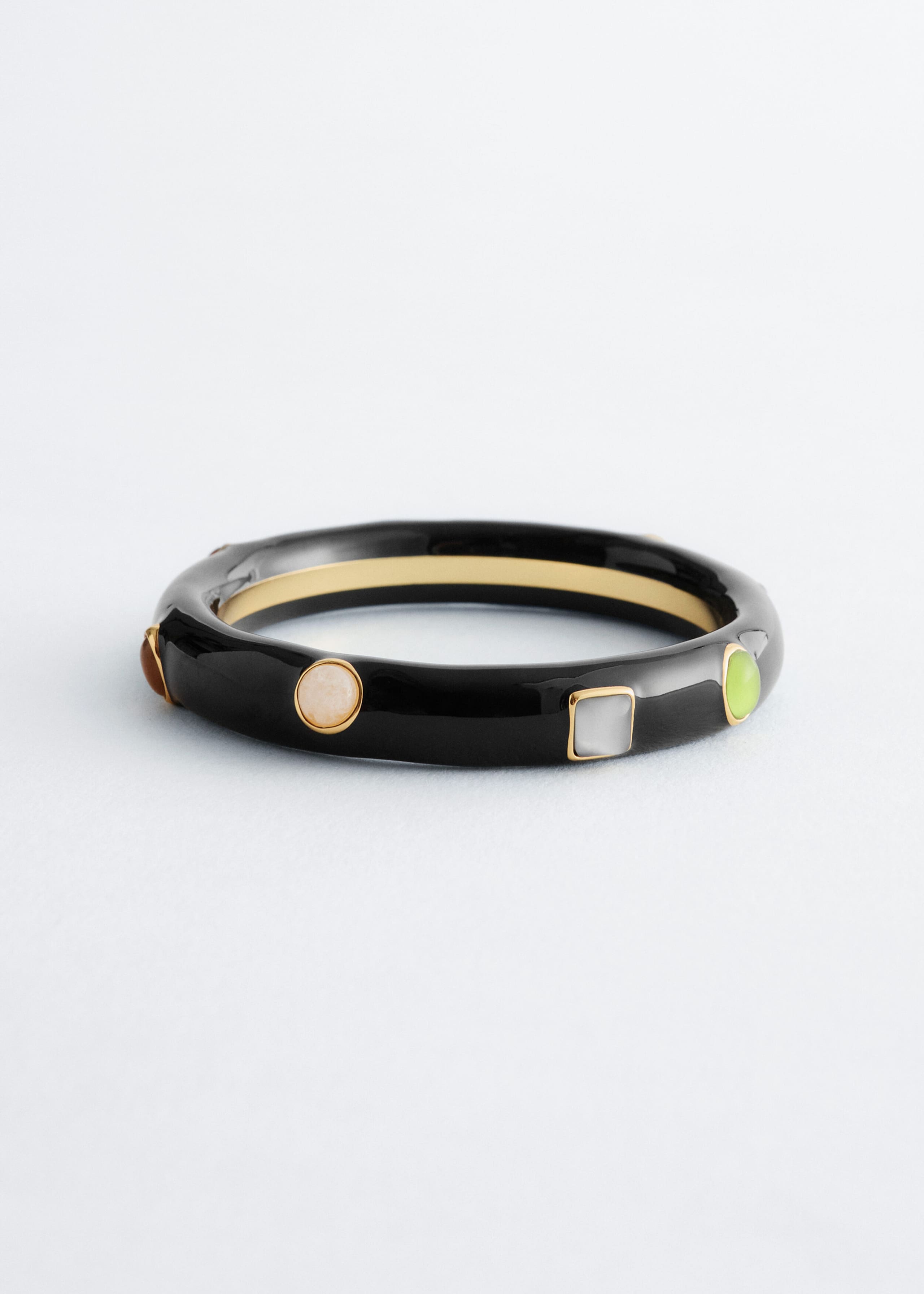 Bracciale rigido multicolore - Nero/Multicolore - Natura morta