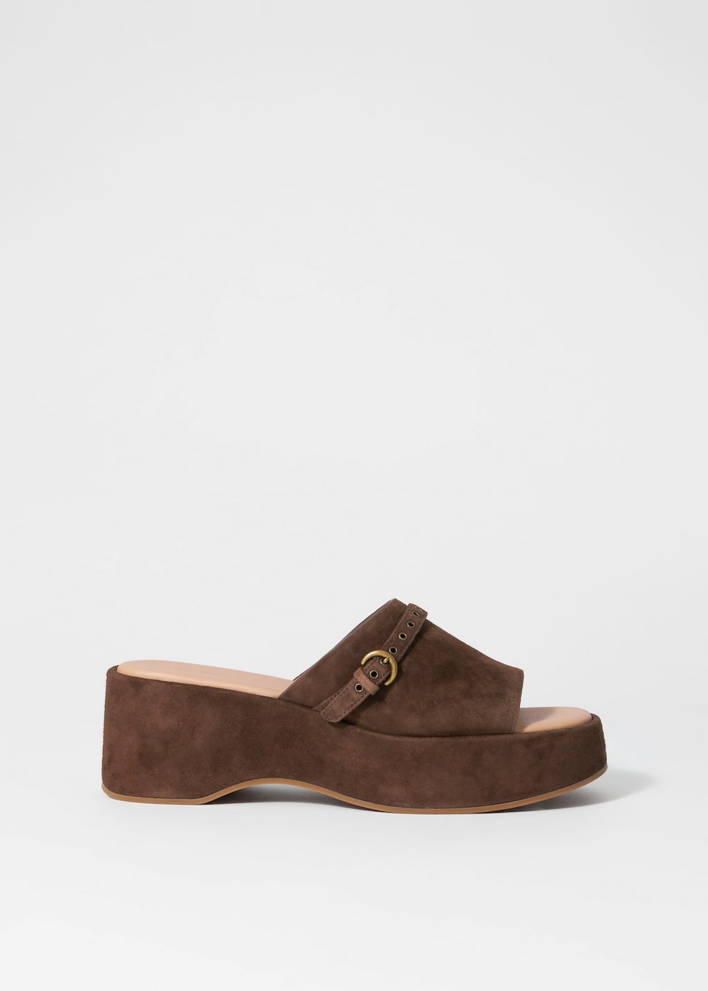 Suede Platform Mules