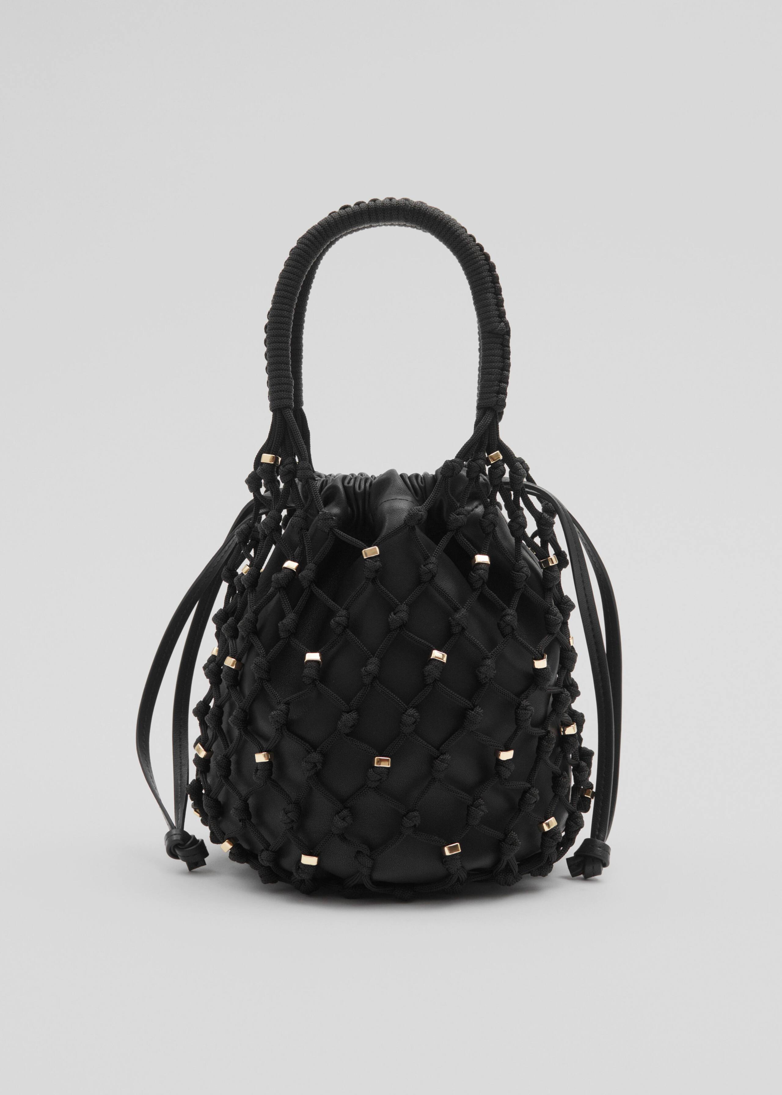 BraidedLeatherPouch - Black - Natura morta
