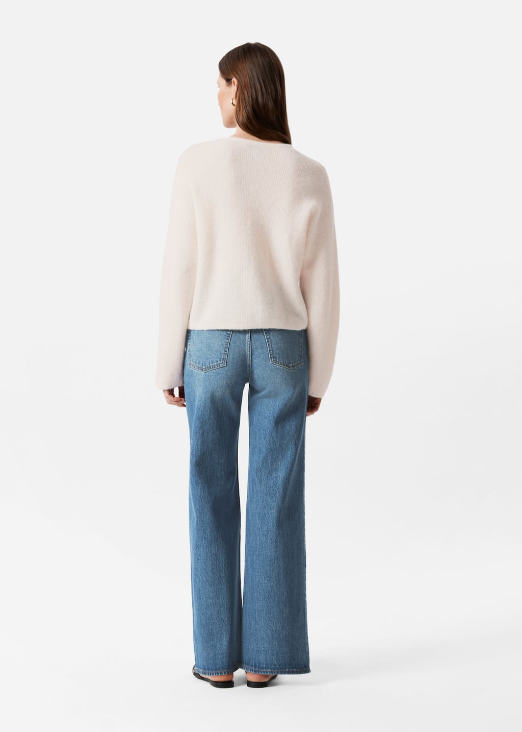 Image of Stickad cardigan i alpackablandning
