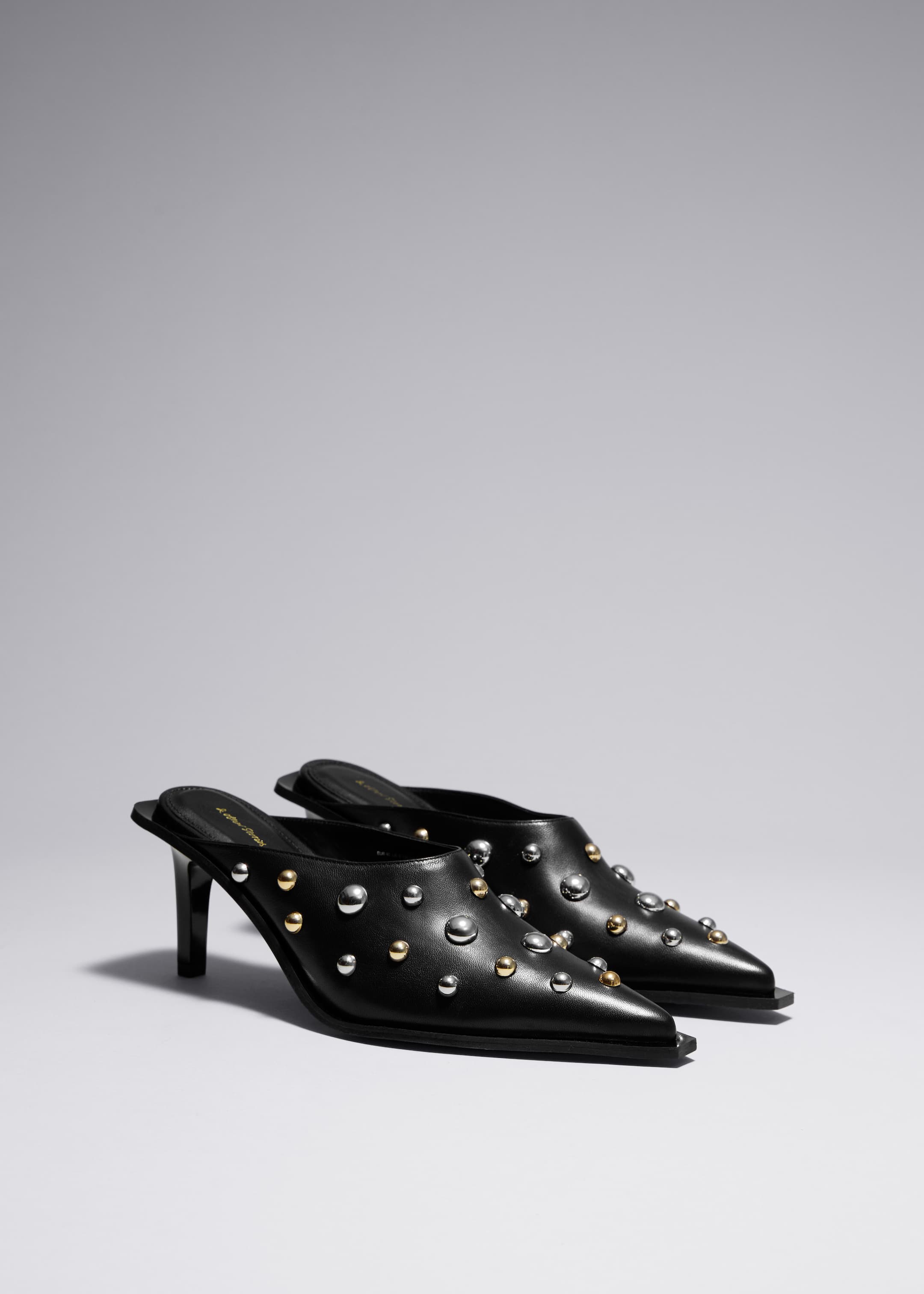 View larger image: Studded Leather Mules - Black - Ladies | H&M GB 3