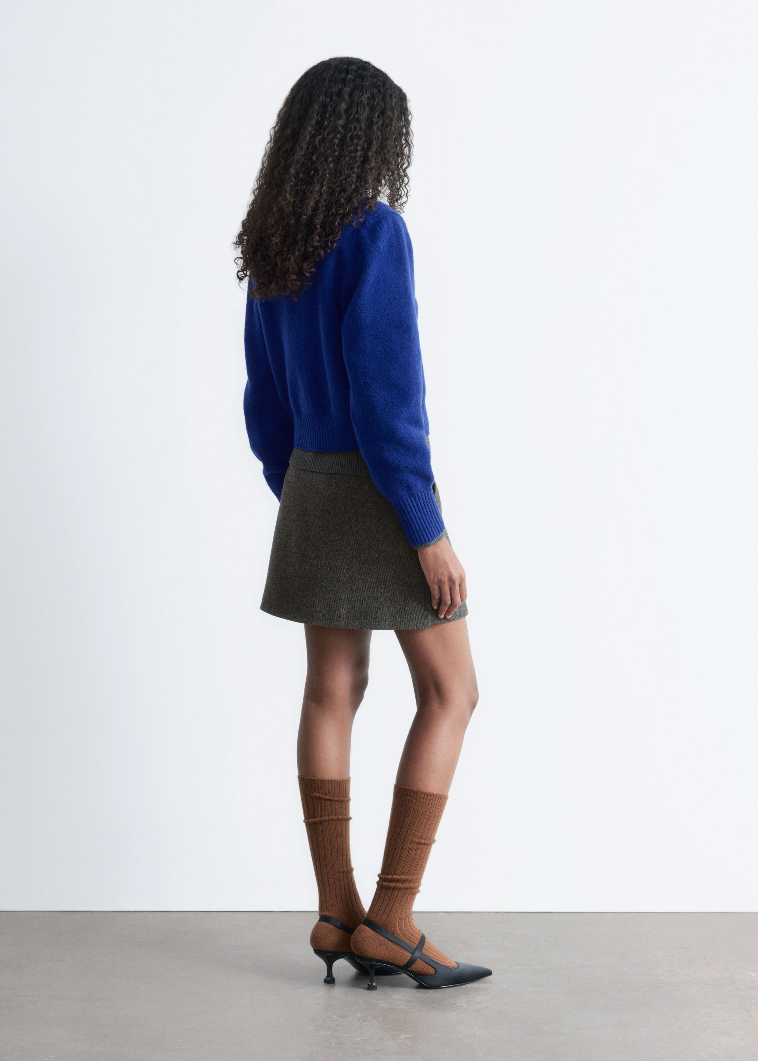Image of Knitted Collar Cardigan