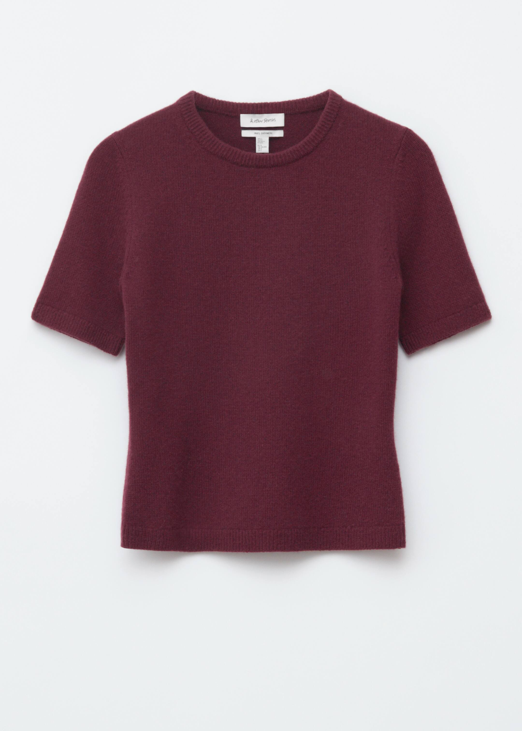 Zobraziť väčší obrázok: Pletené kašmírové tričko - Tmavočervená - ŽENY | H&M SK 6