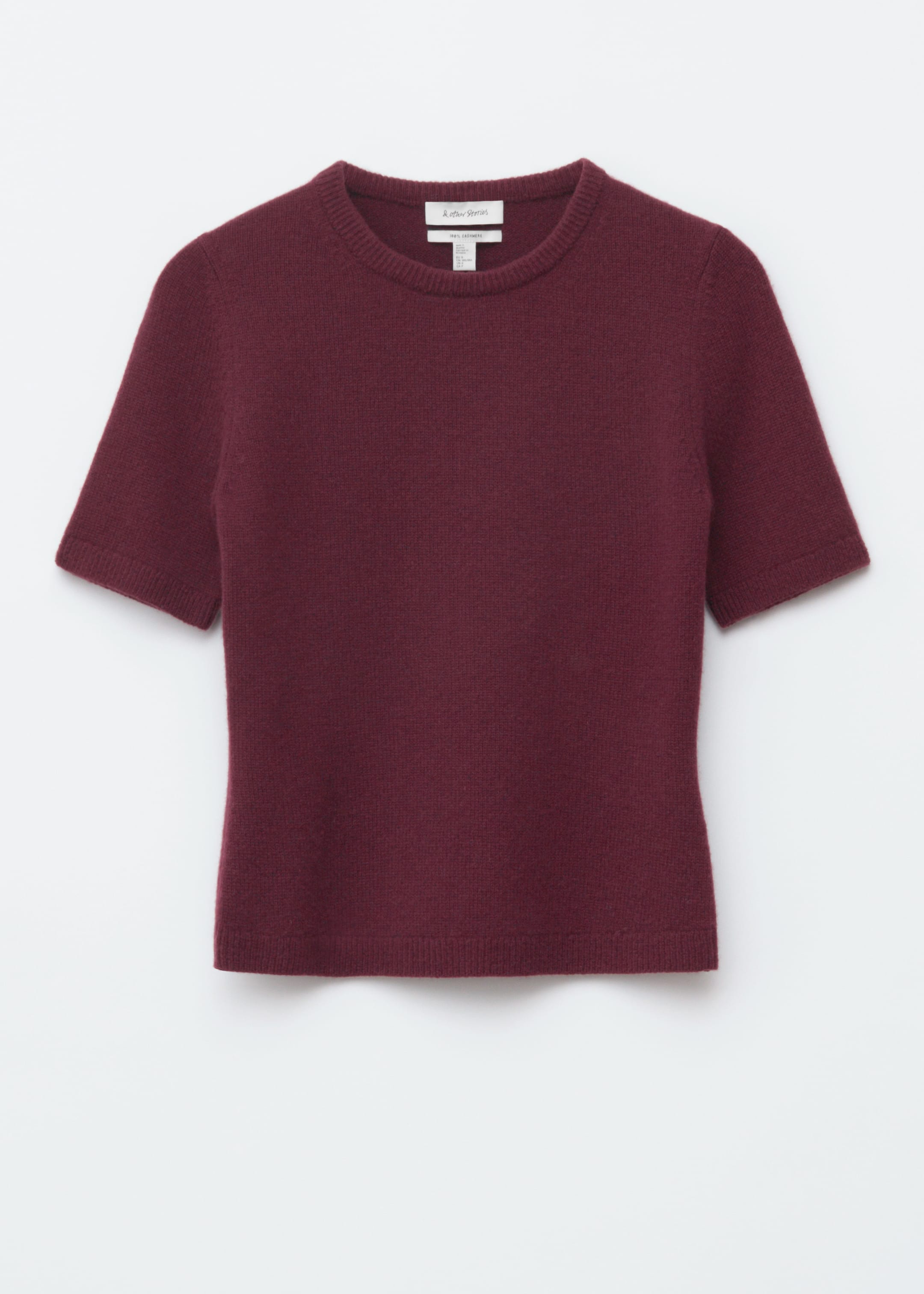 Grotere afbeelding bekijken: Gebreid T-shirt van kasjmier - Donkerrood - DAMES | H&M NL 6