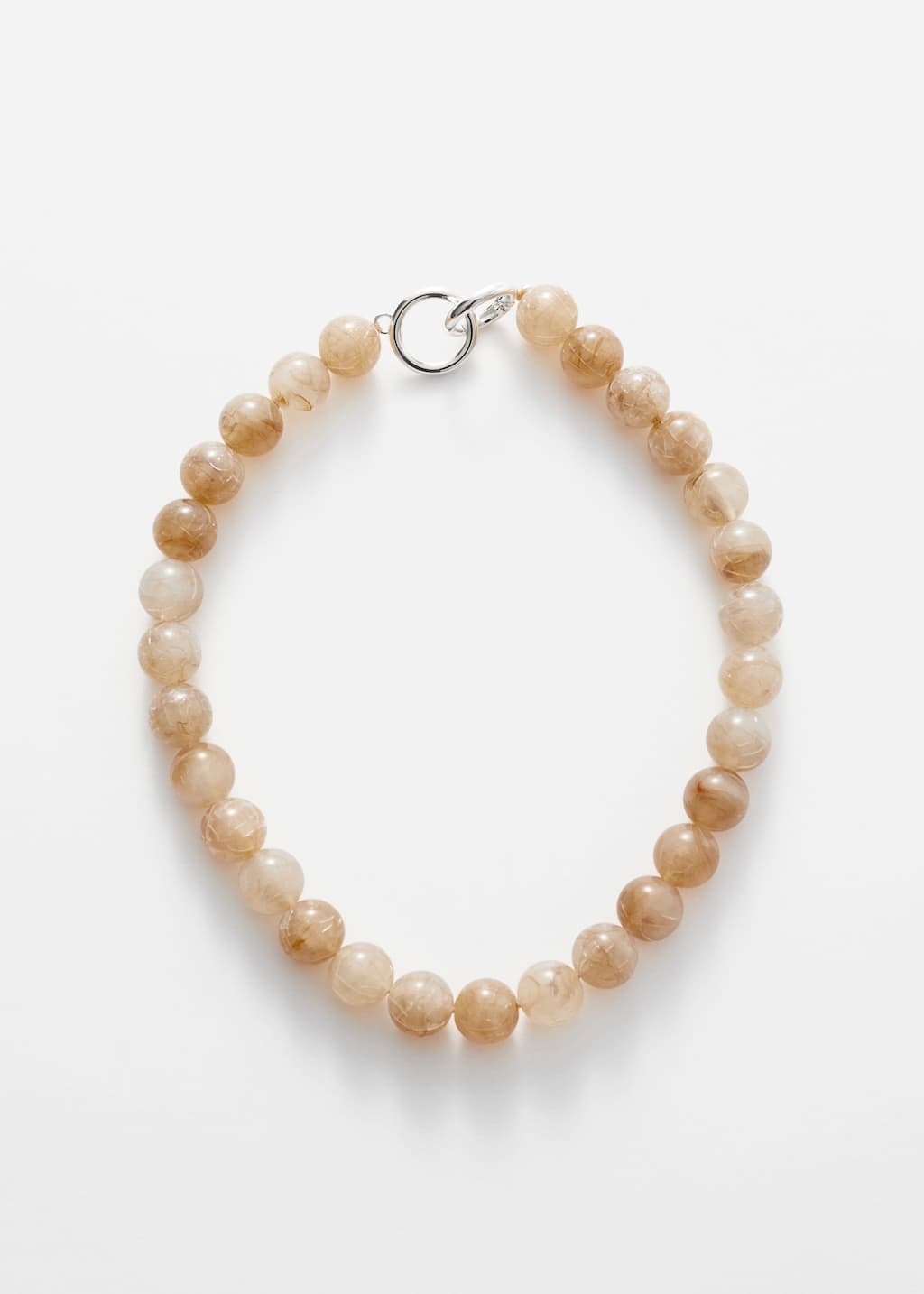 Image of Collana corta con perle di pietra