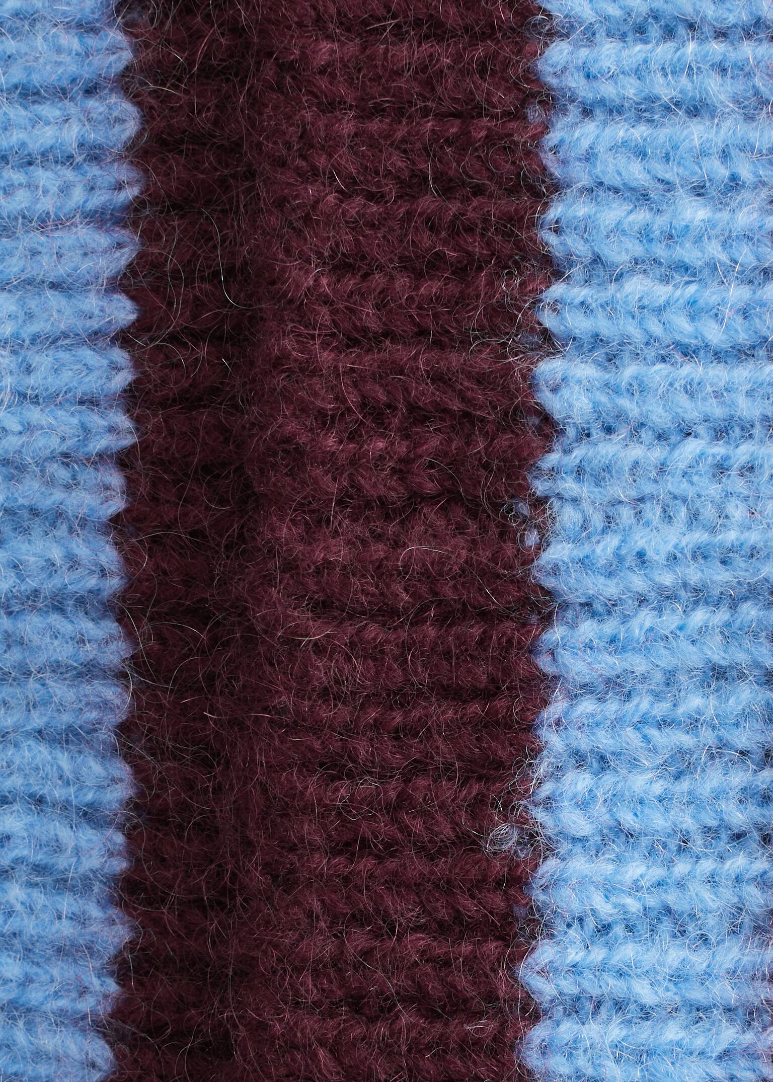 Beanie aus Wollmischung - Weinrot/Blau gestreift/Mahagoni/Taubenblau/Grau meliert/Rot/Zitrone/Schwarz/Beige - 2