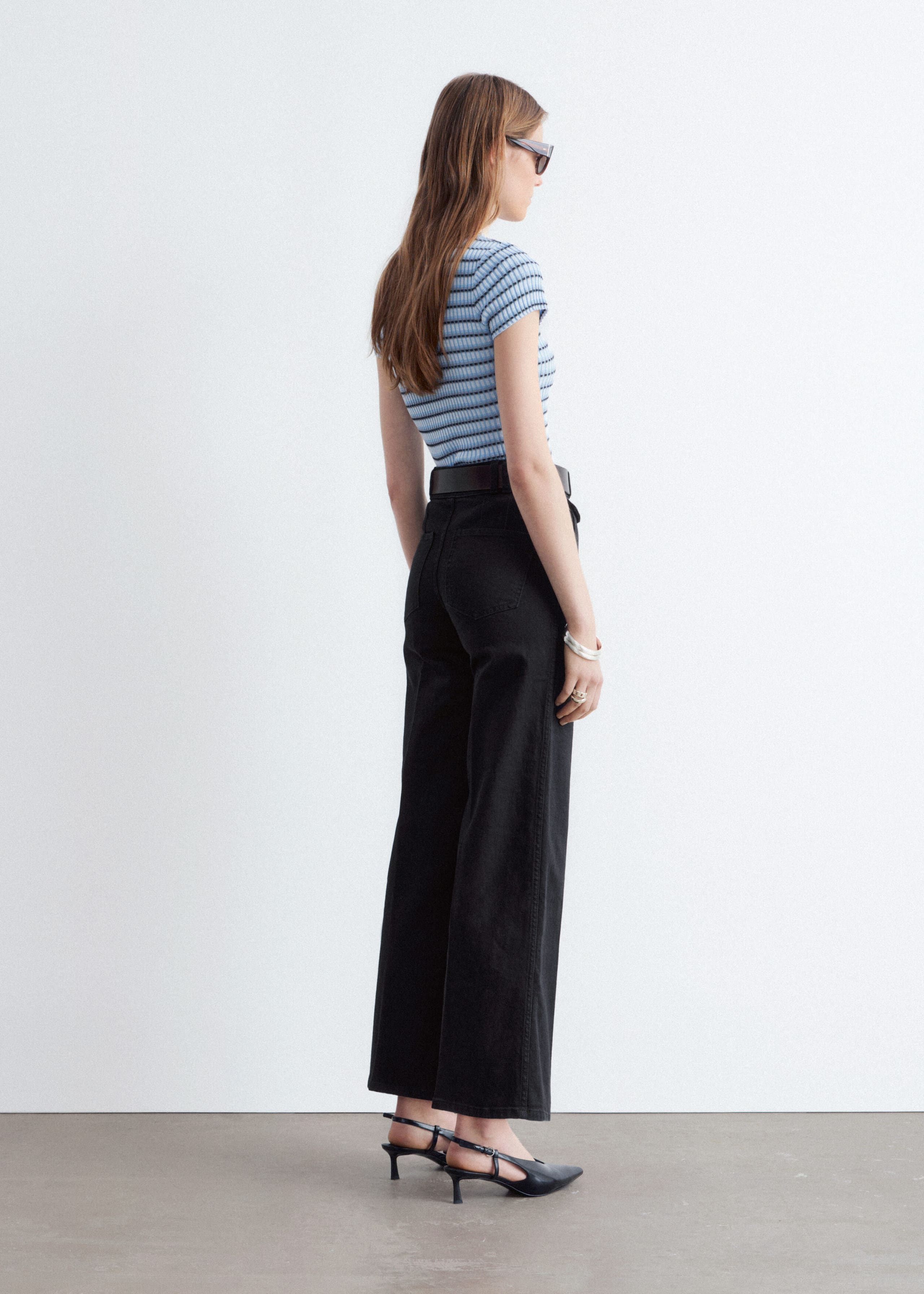 Image of Jean évasé à plis marqués