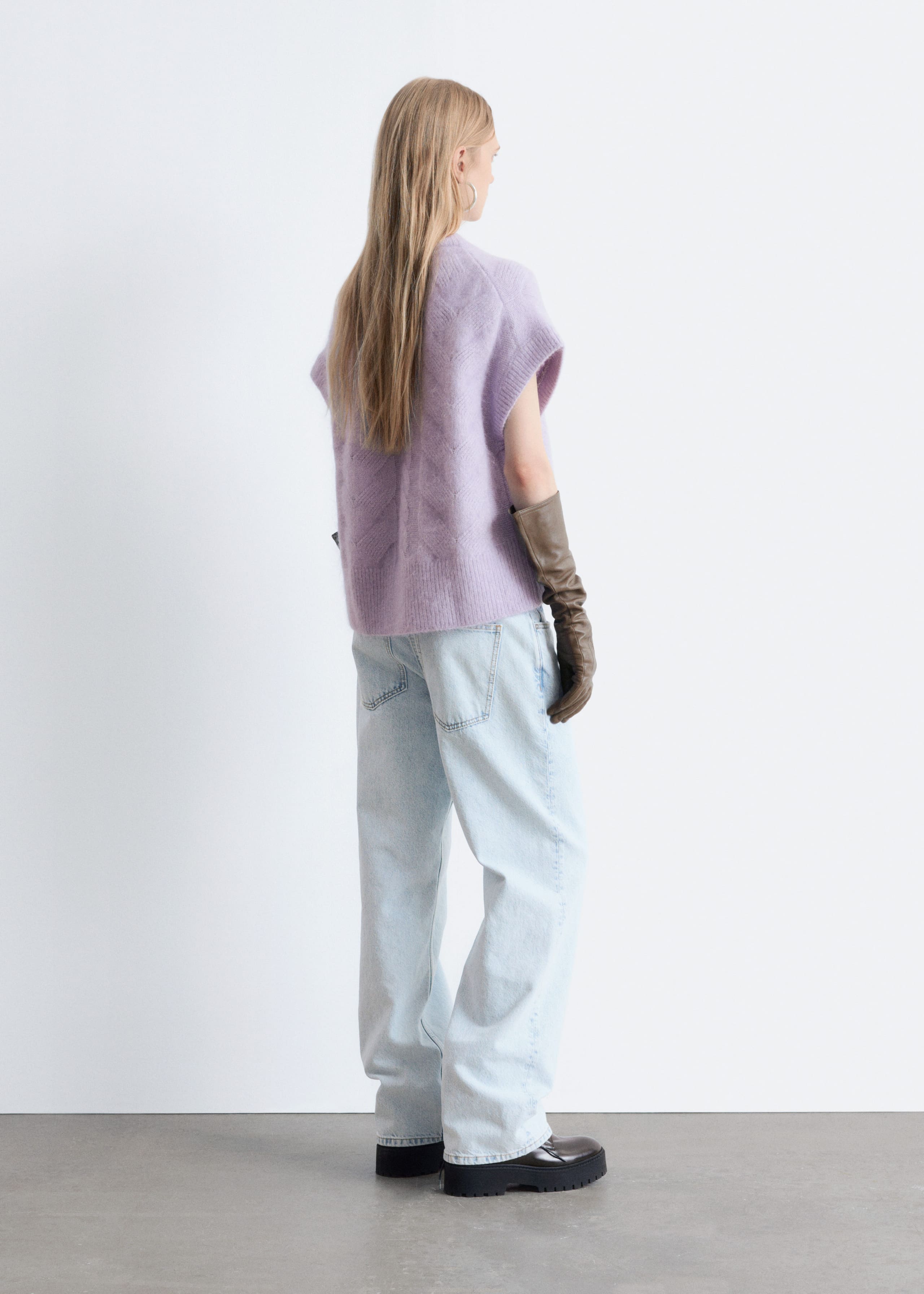 Image of Cable-Knit Mohair-Blend Vest