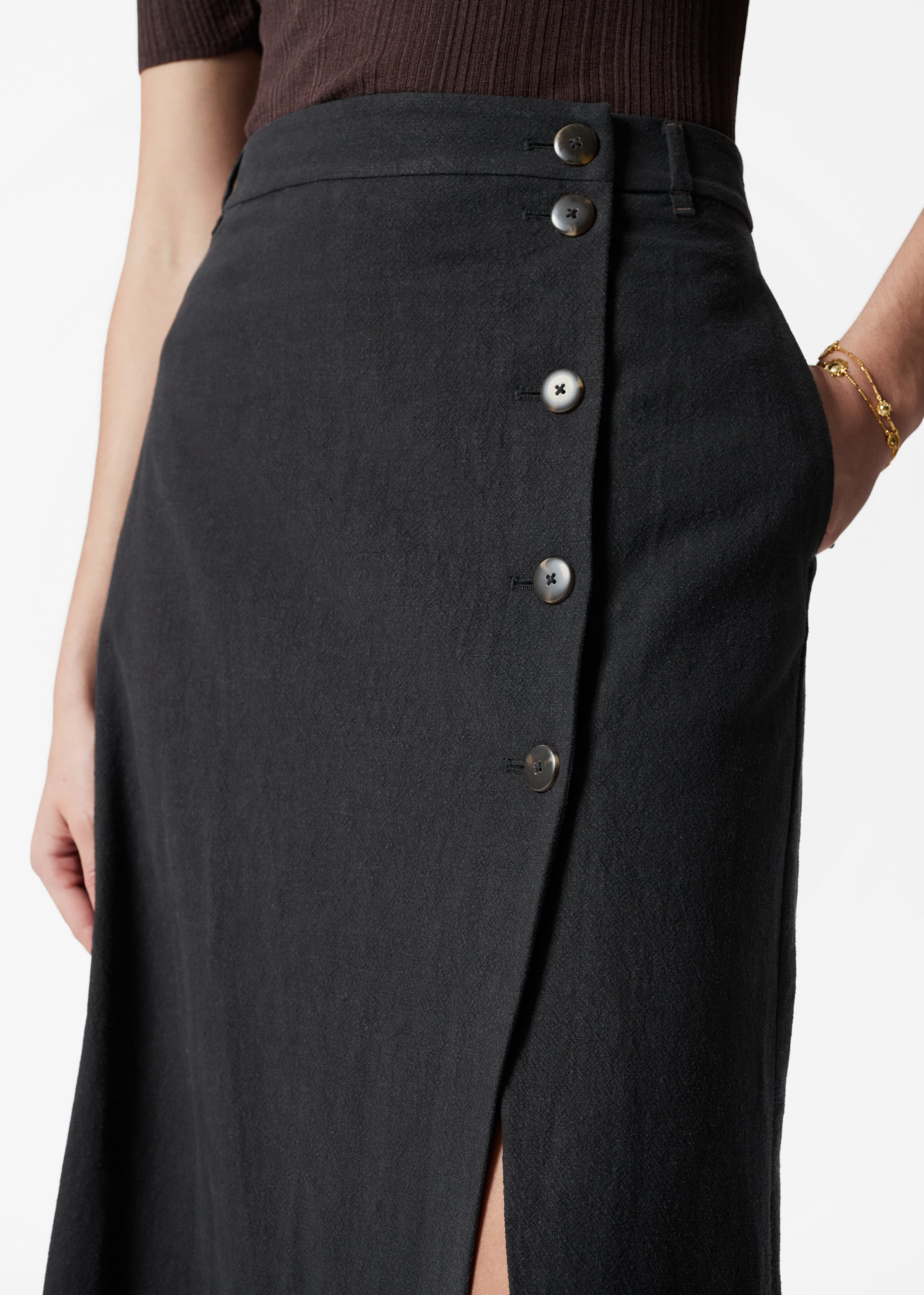 Grösseres Bild ansehen: Midirock in A-Linie - Schwarz - DAMEN | H&M CH 2