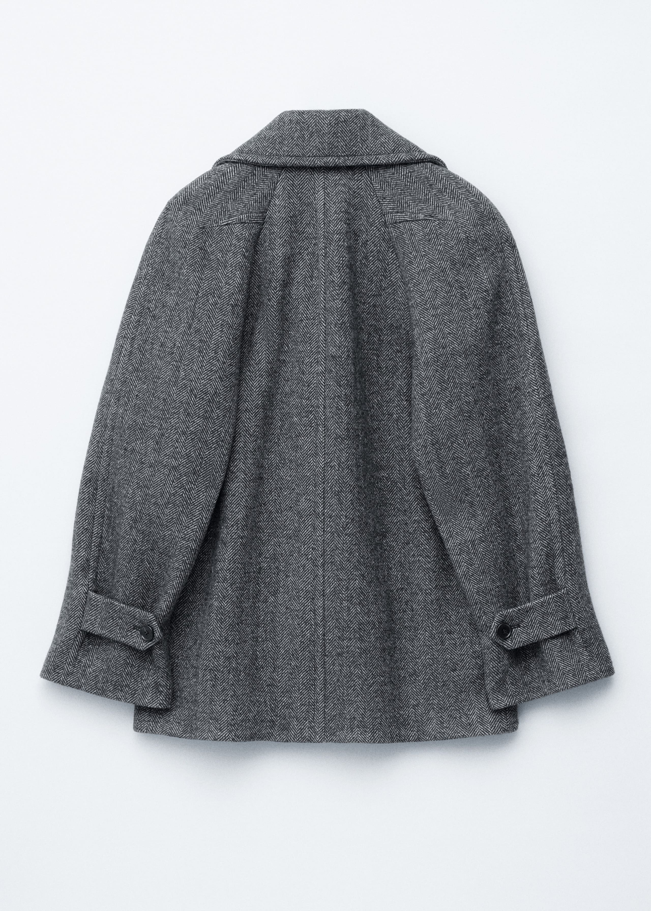 Image of Short Double-Breasted Wool Coat