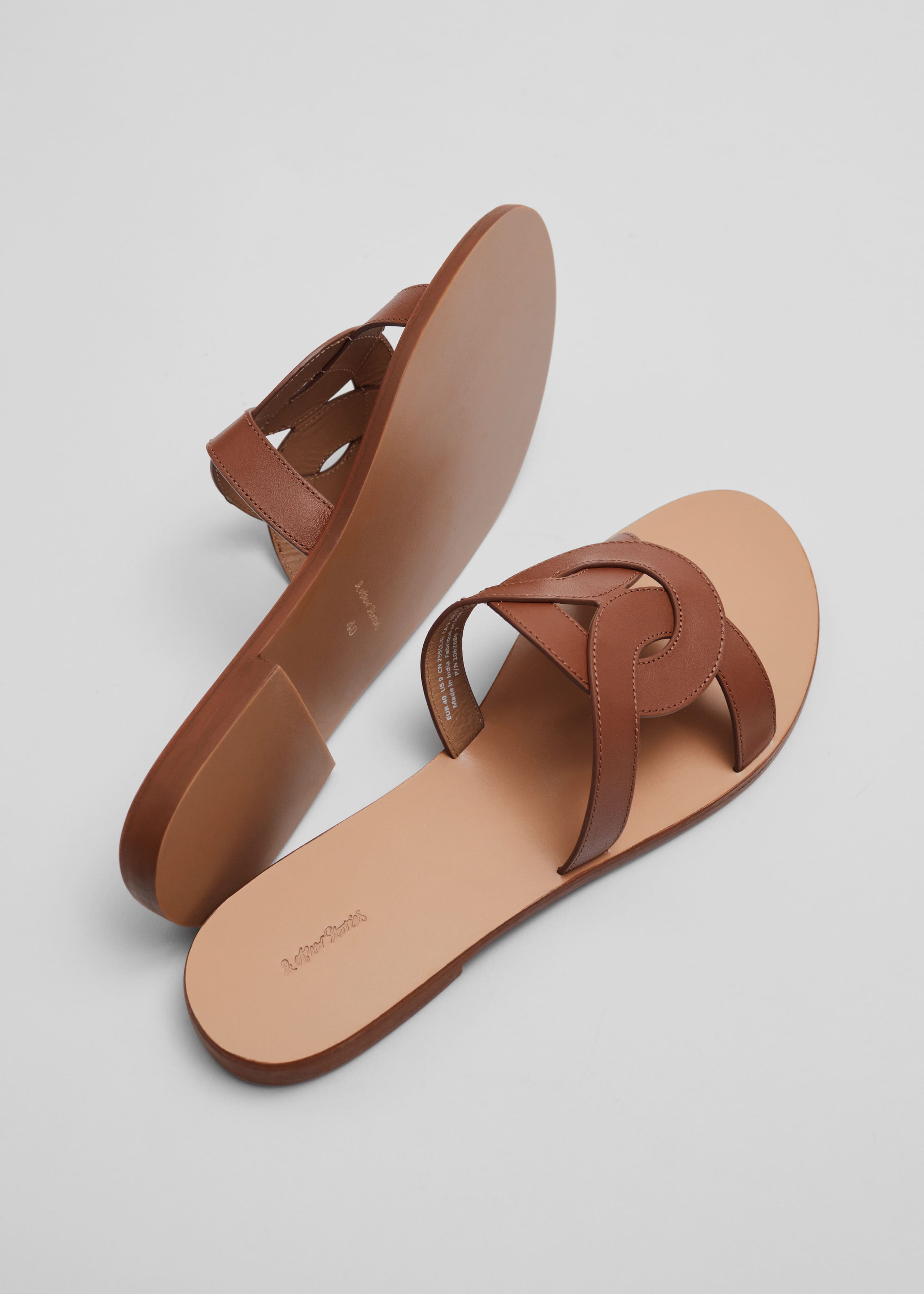 WovenLeatherSandals - Brown - Bodegón