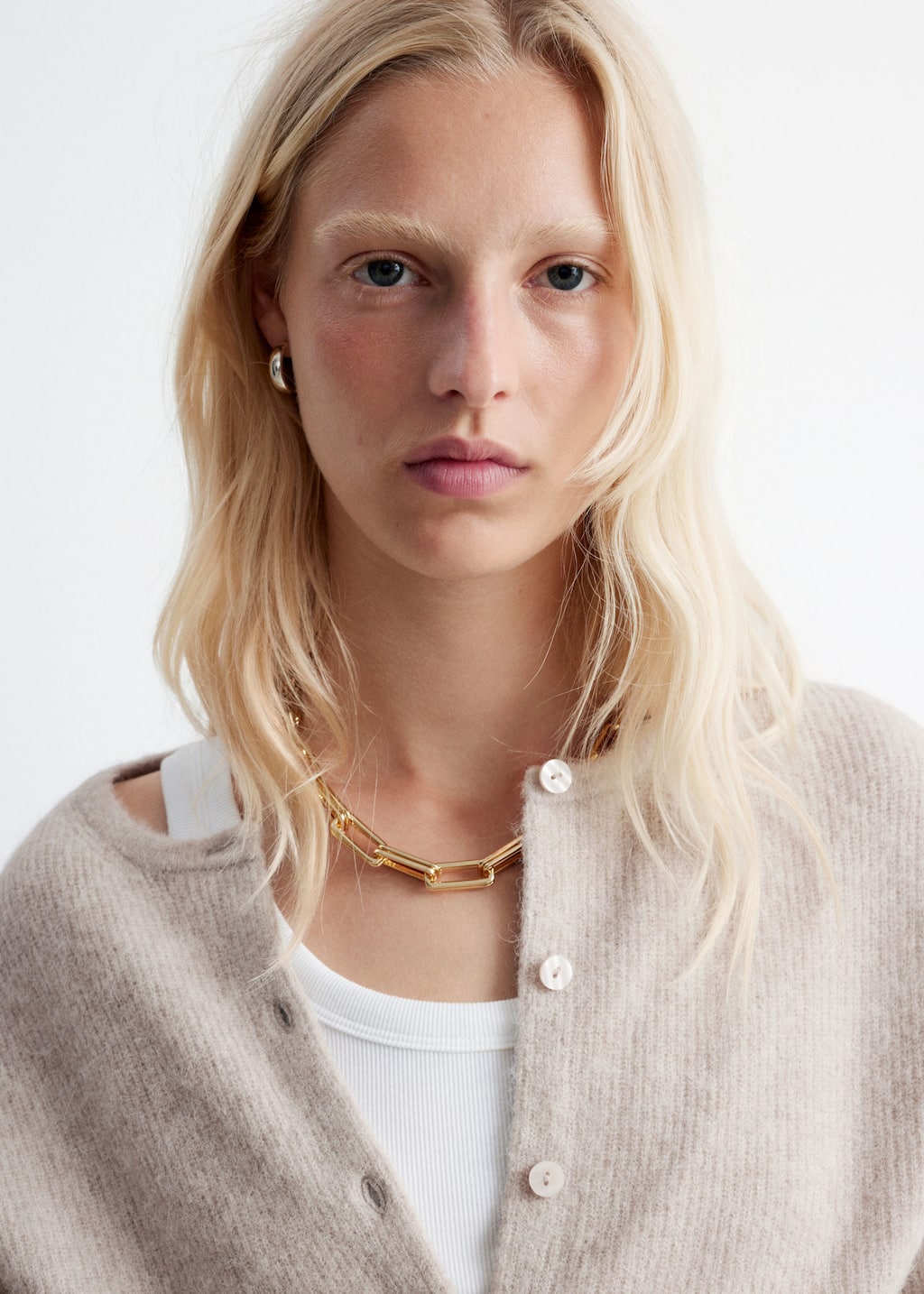 Alpaca-Blend Knitted Cardigan - Grey - Lookbook