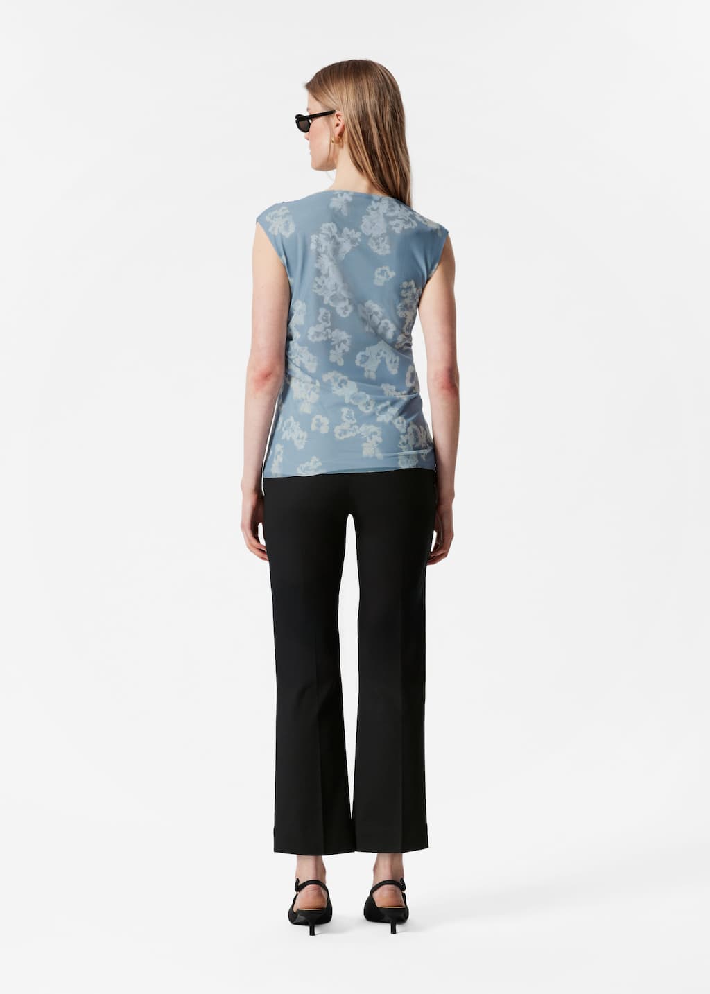 Top drapeado - Estampado azul - Lookbook