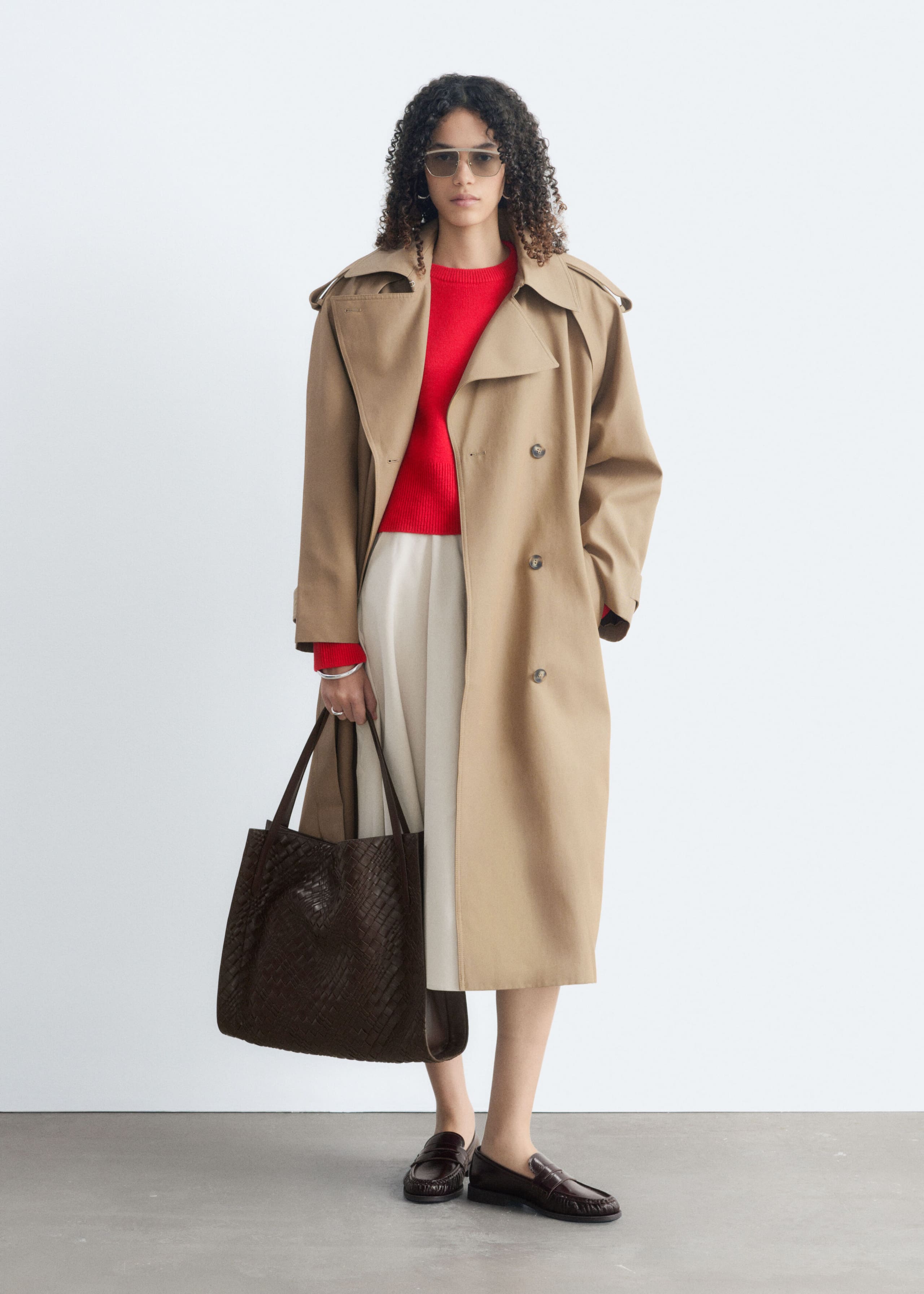 Relaxed Trench Coat - Black - Lookbook