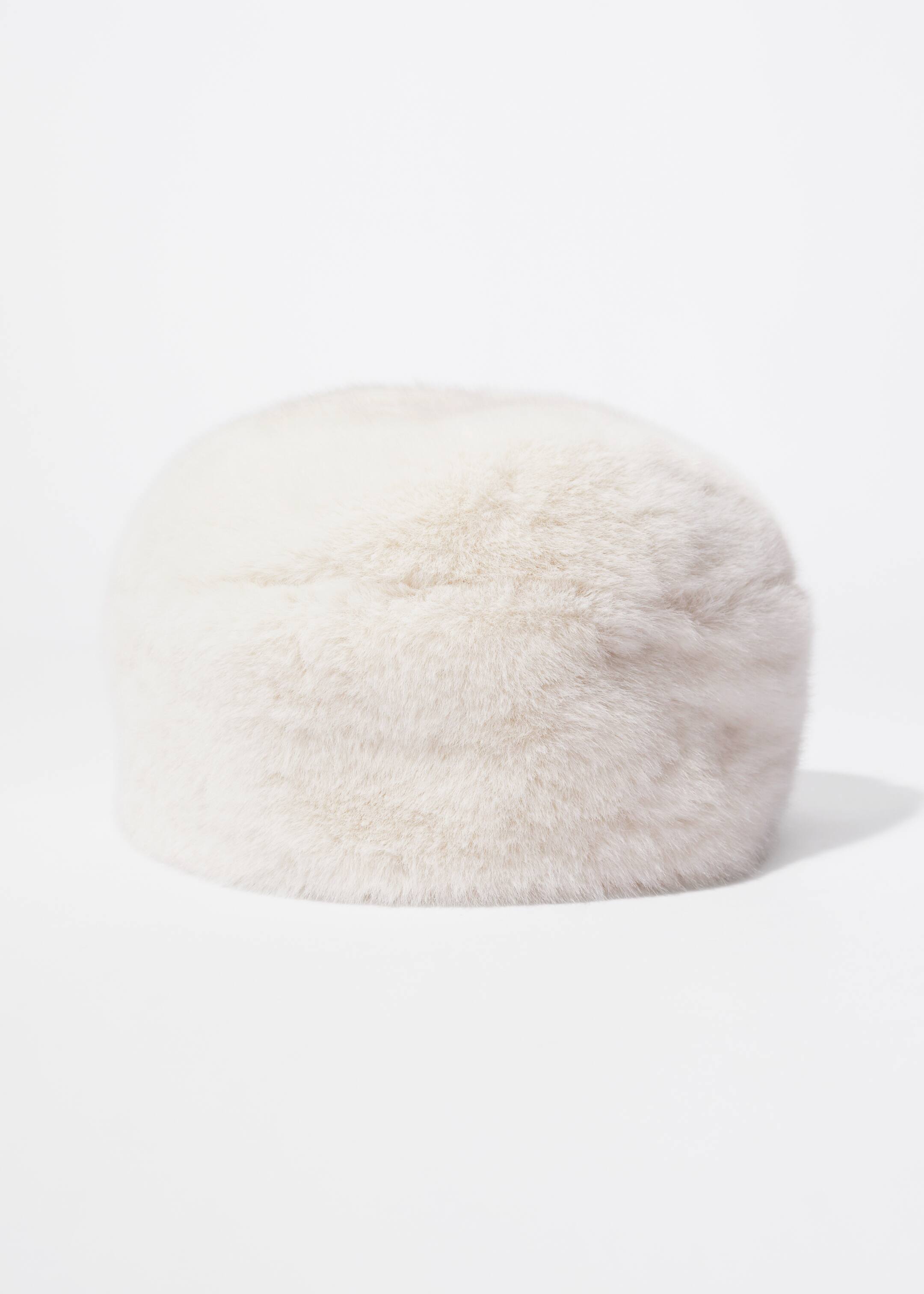 Grösseres Bild ansehen: Mütze aus Fellimitat - Elfenbein - DAMEN | H&M CH 1