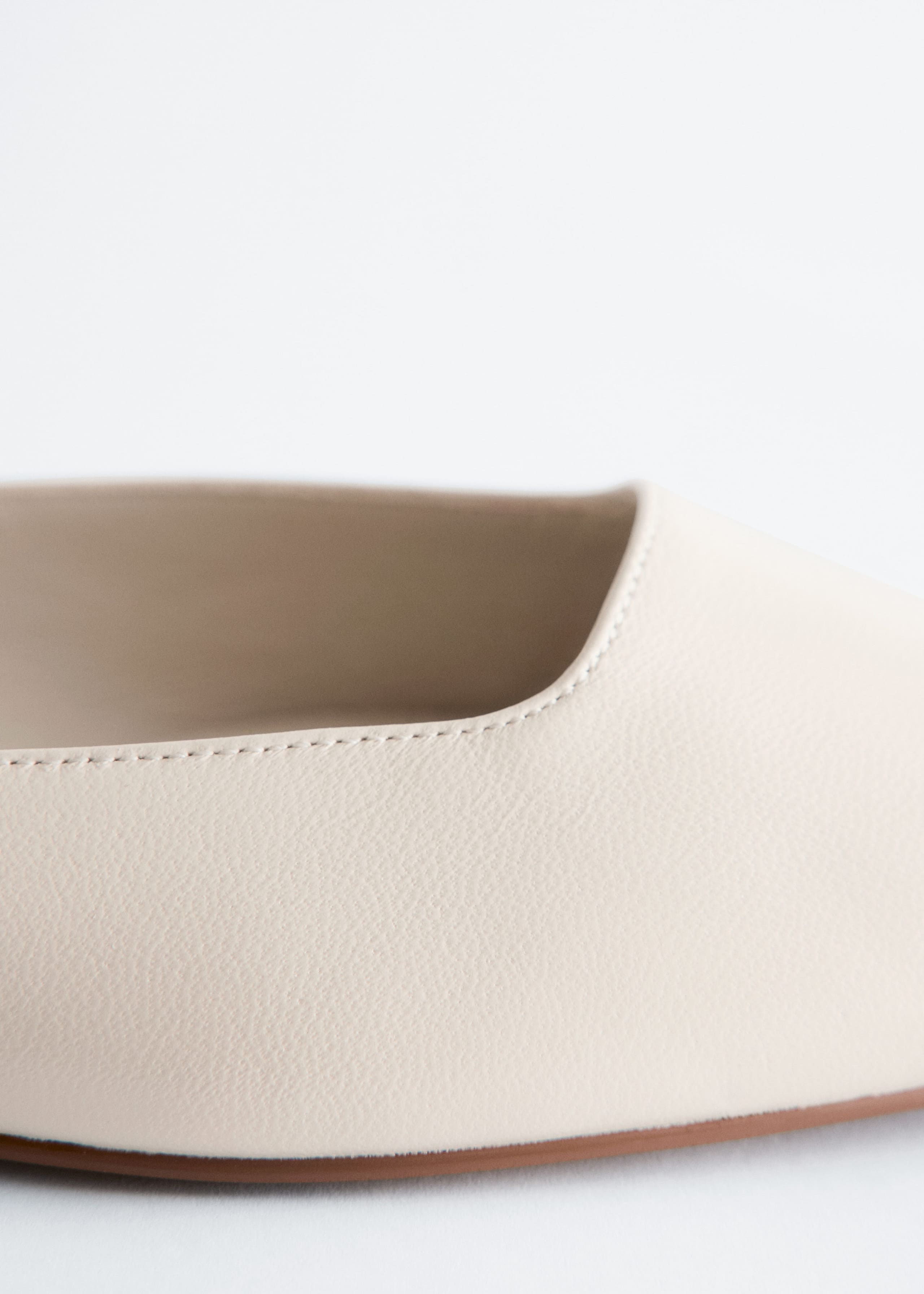 Leather Cross-Strap Ballet Flats - Cognac Brown - Still Life