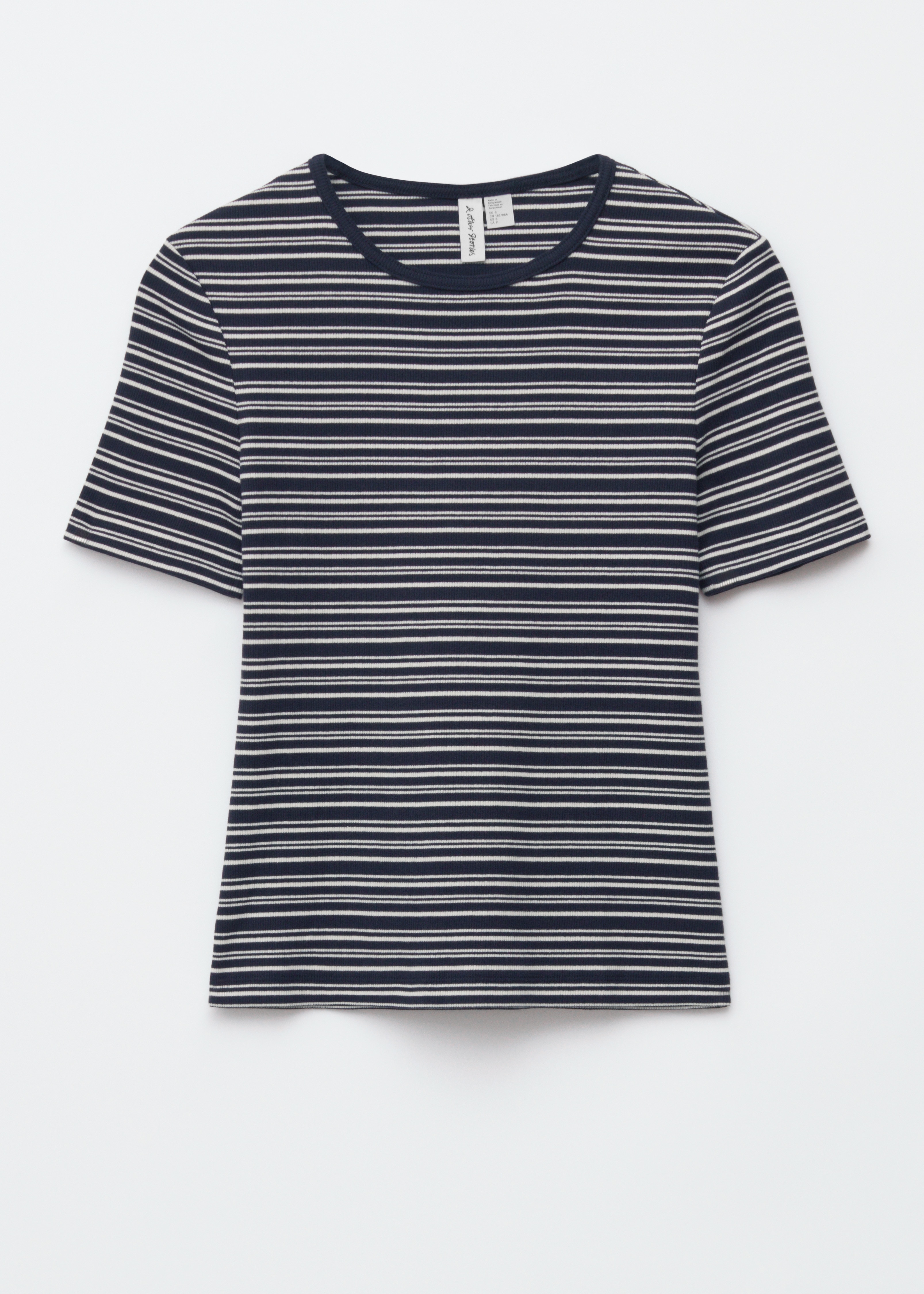 T-shirt a coste - Righe blu scuro/bianco/Beige/Bianco/Righe marrone scuro/beige