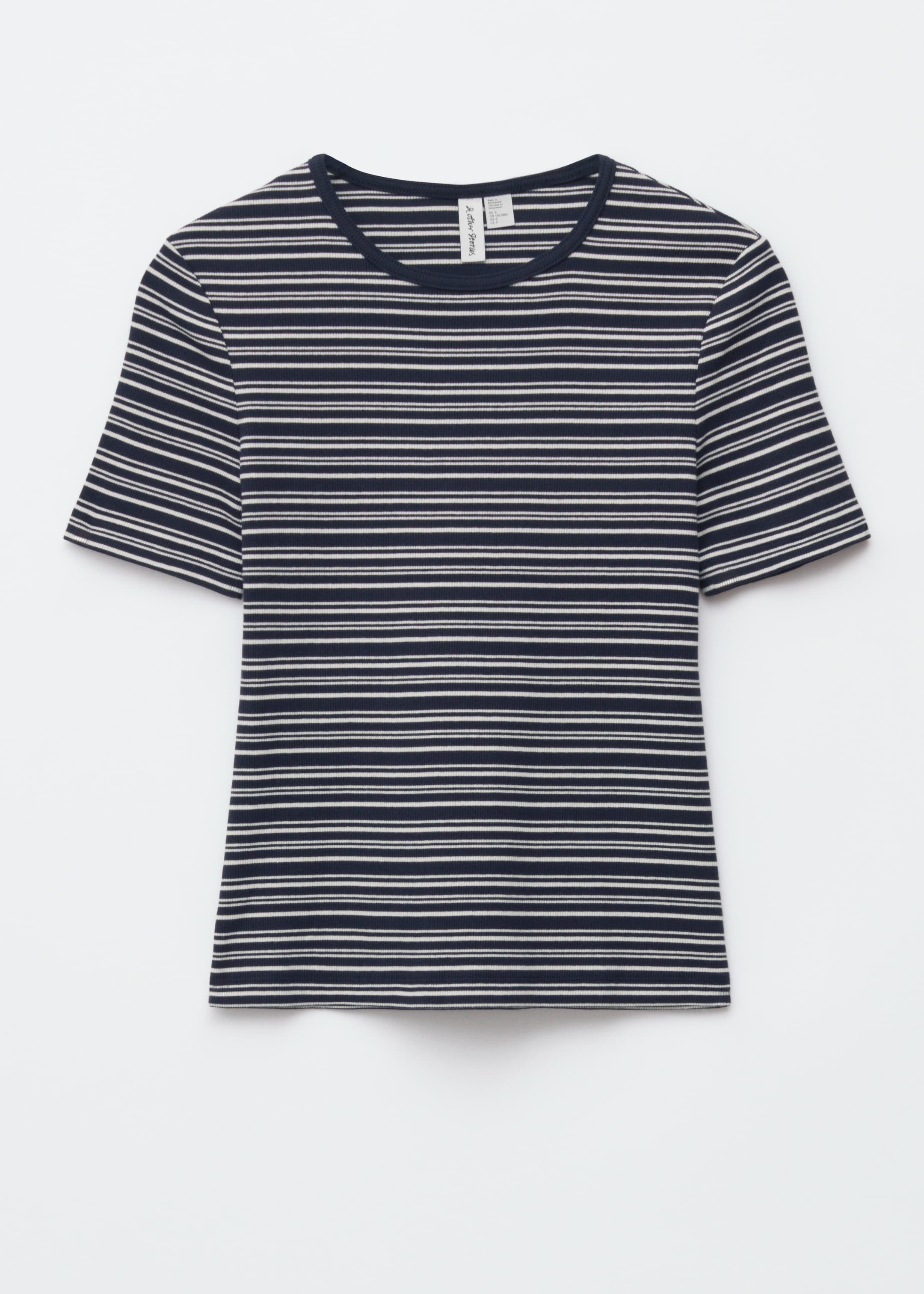 Zobacz większy obraz: T-shirt w prążki - Ciemnoniebieski/białe paski - ONA | H&M PL 7