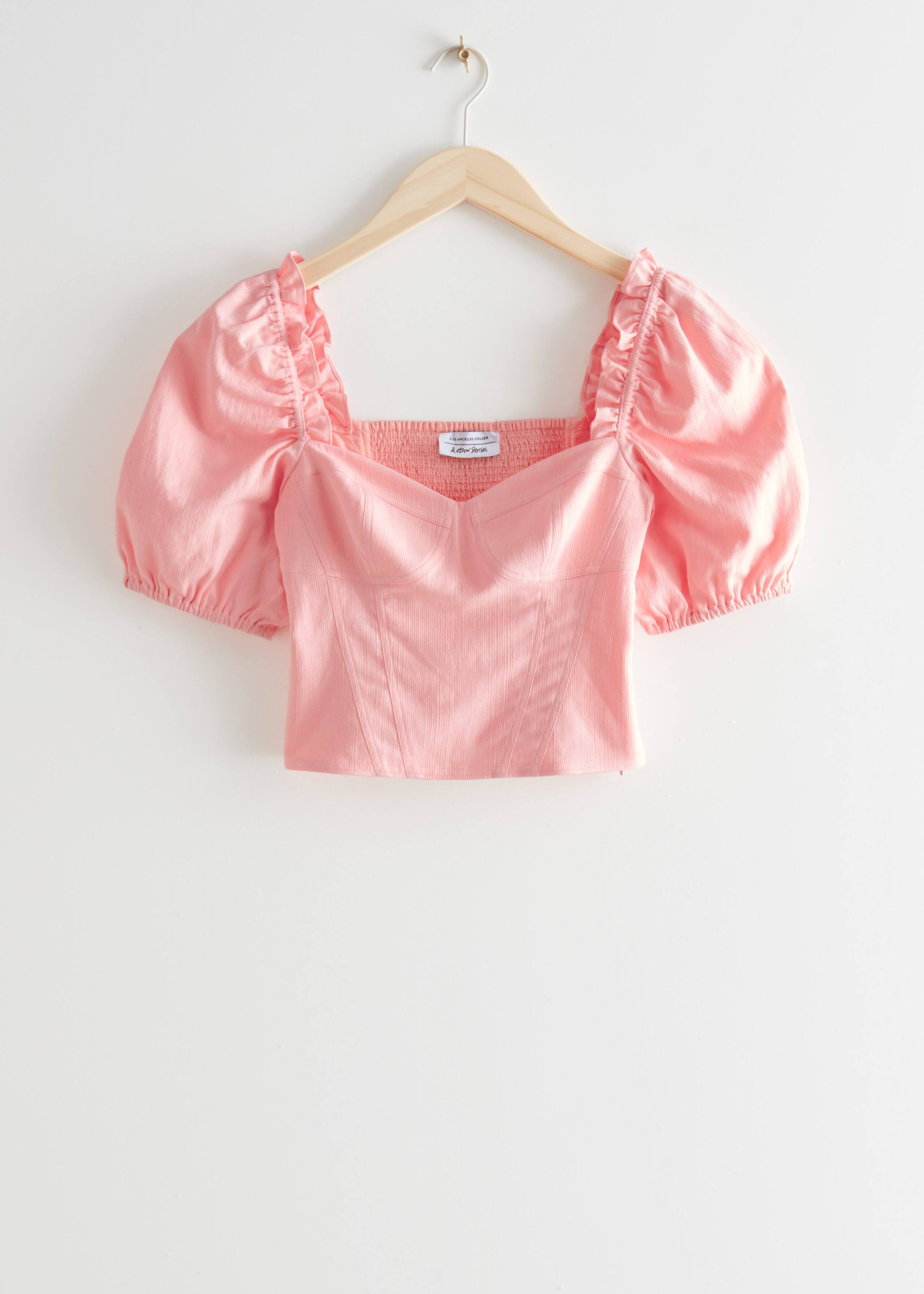 Smocked Puff Sleeve Top - Pink - Still Life