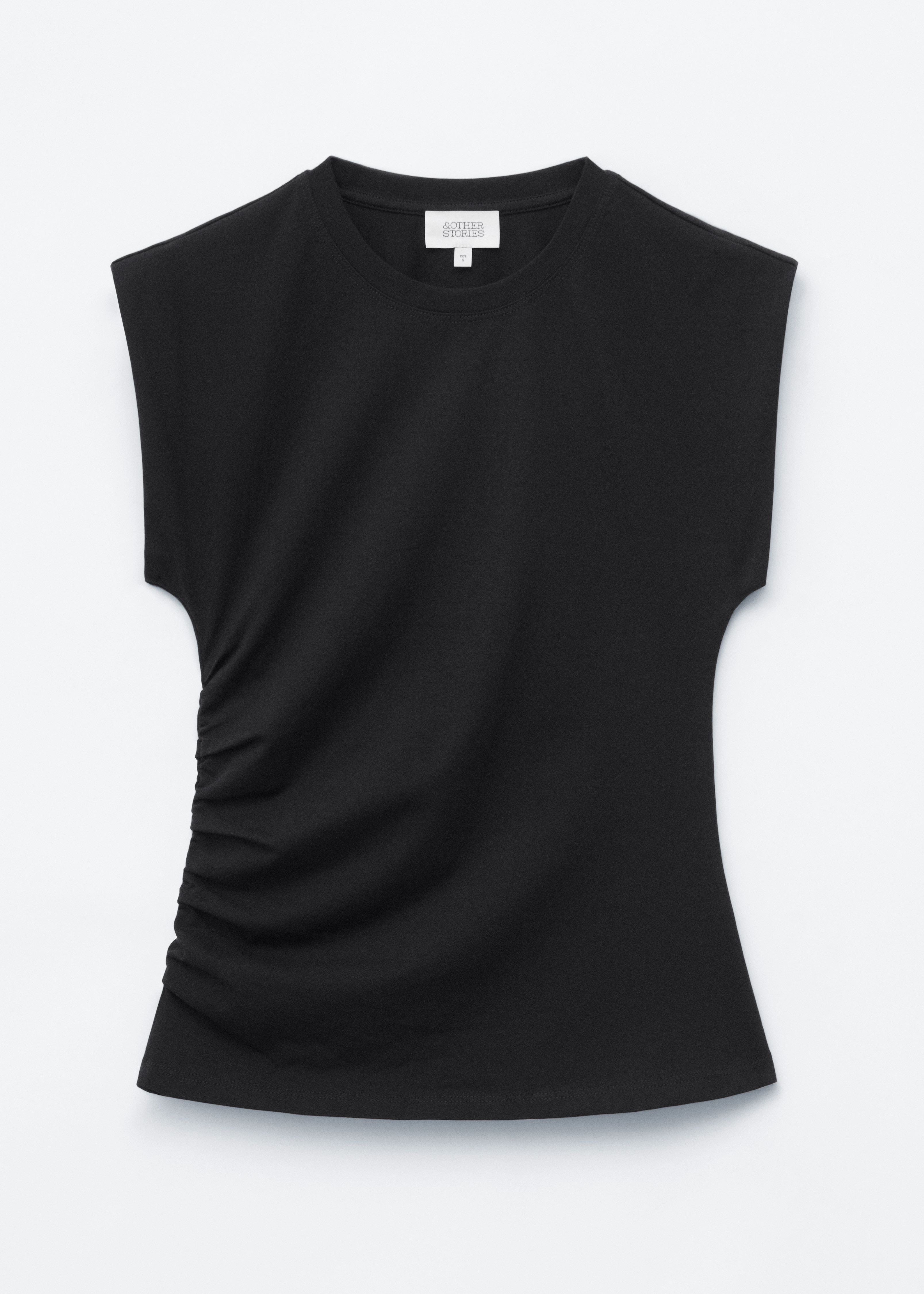 Maglia con ruche - Nero/Grigio lavanda/Bianco