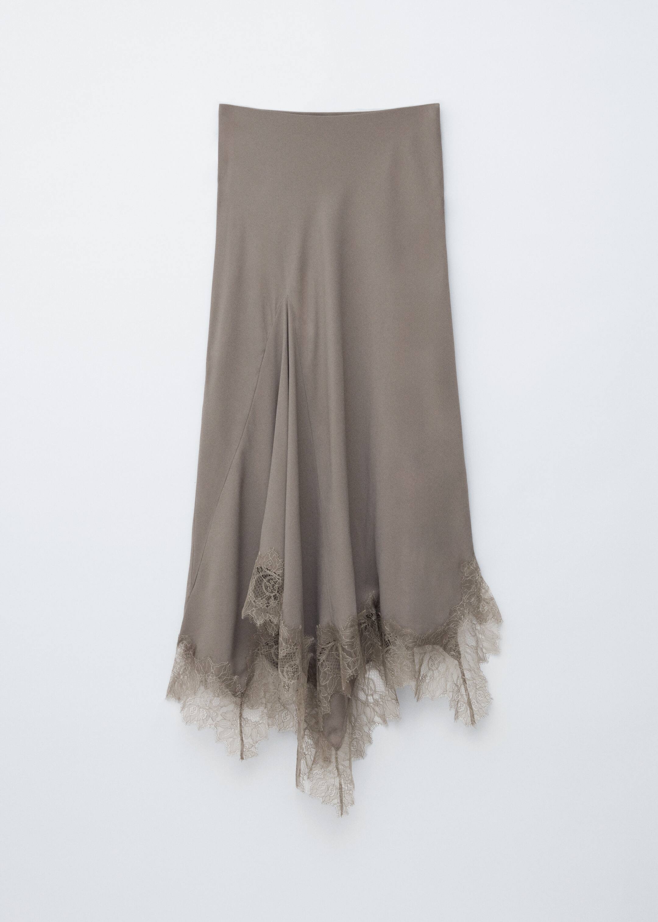 Ver imagem maior: Saia midi assimétrica com acabamento em renda - Toupeira - SENHORA | H&M PT 6