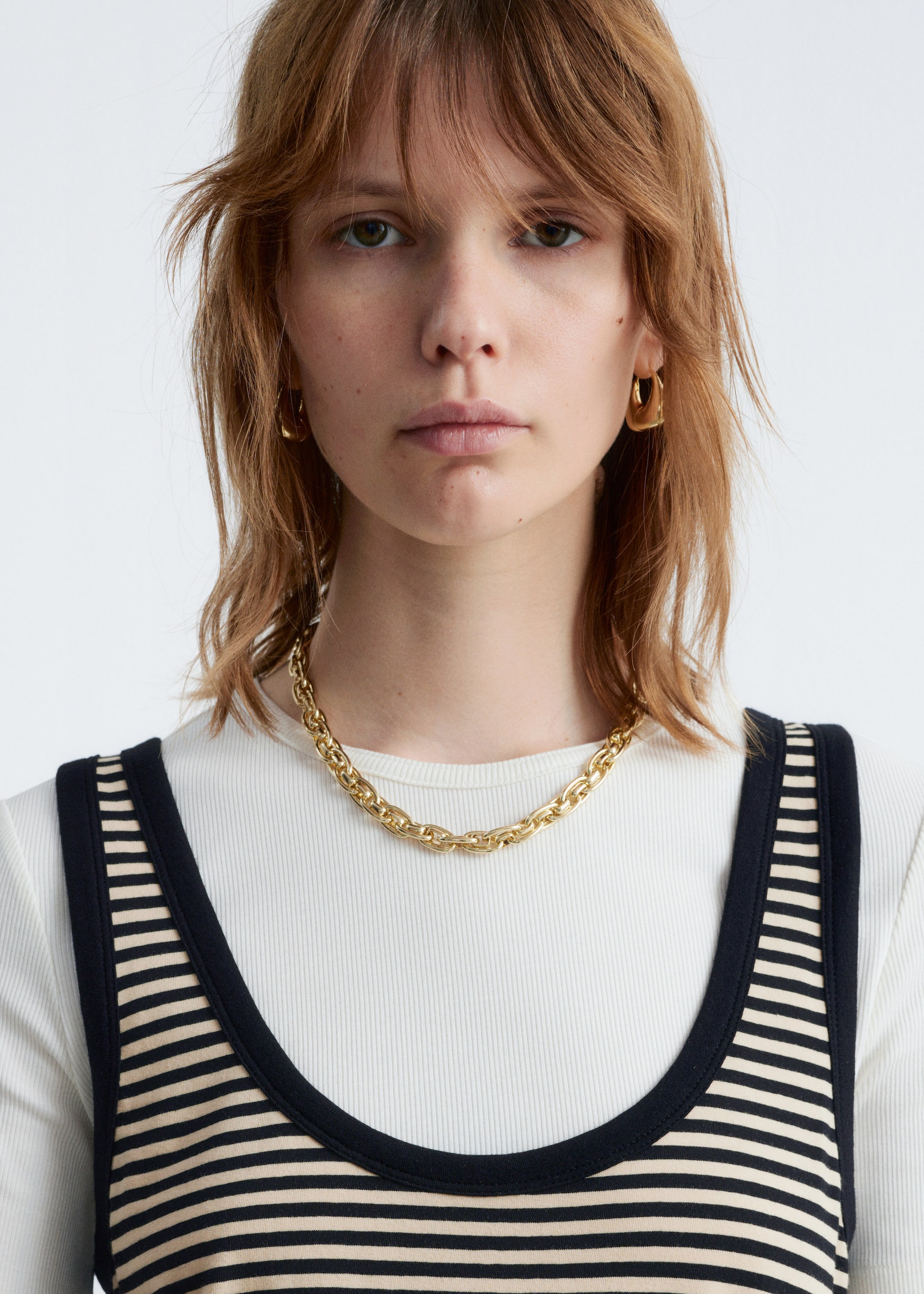 Zobacz większy obraz: Contrast-Trim Tank Top - Beżowy / Czarne paski - ONA | H&M PL 2