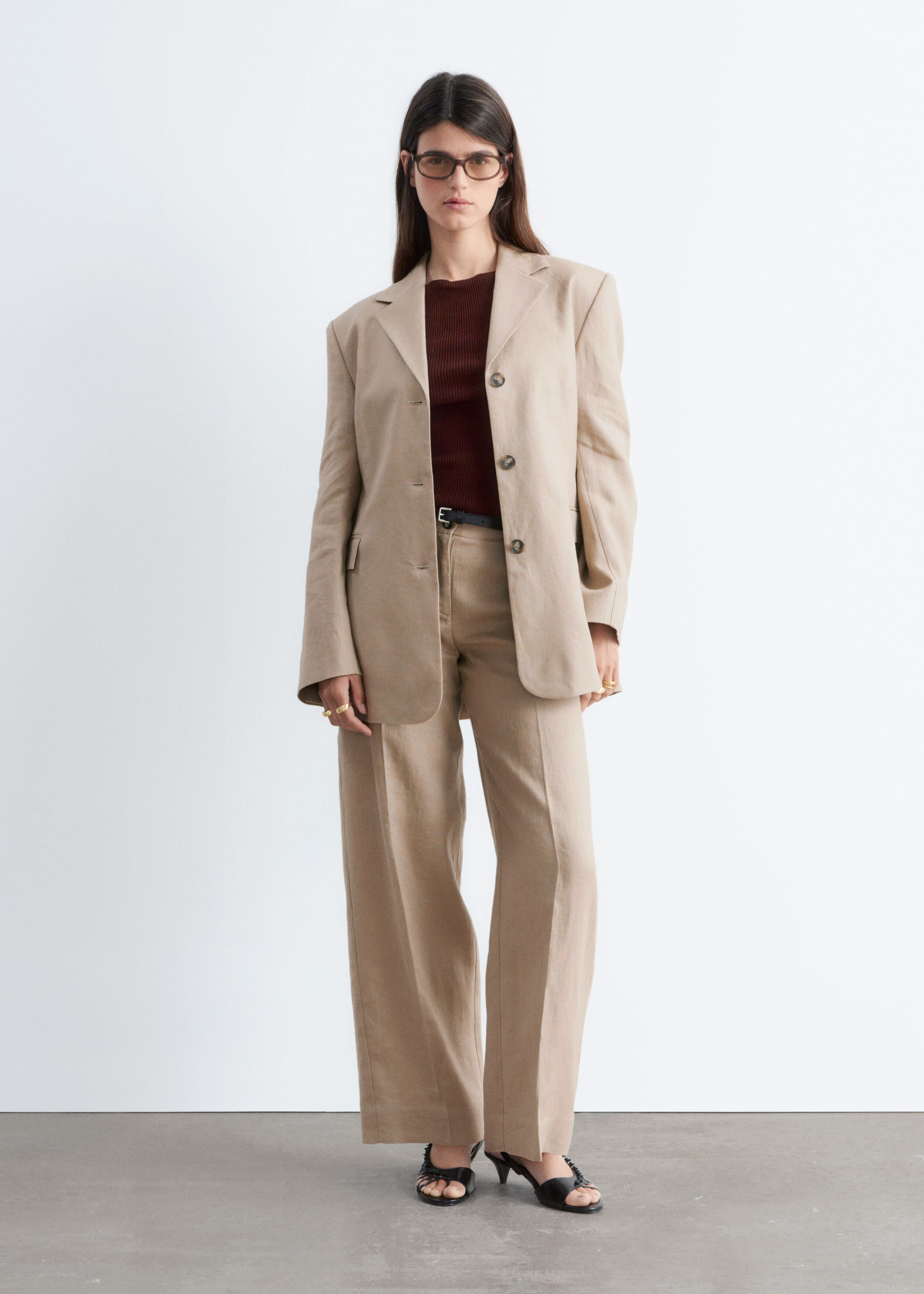 Image of Tailored Linen Trousers