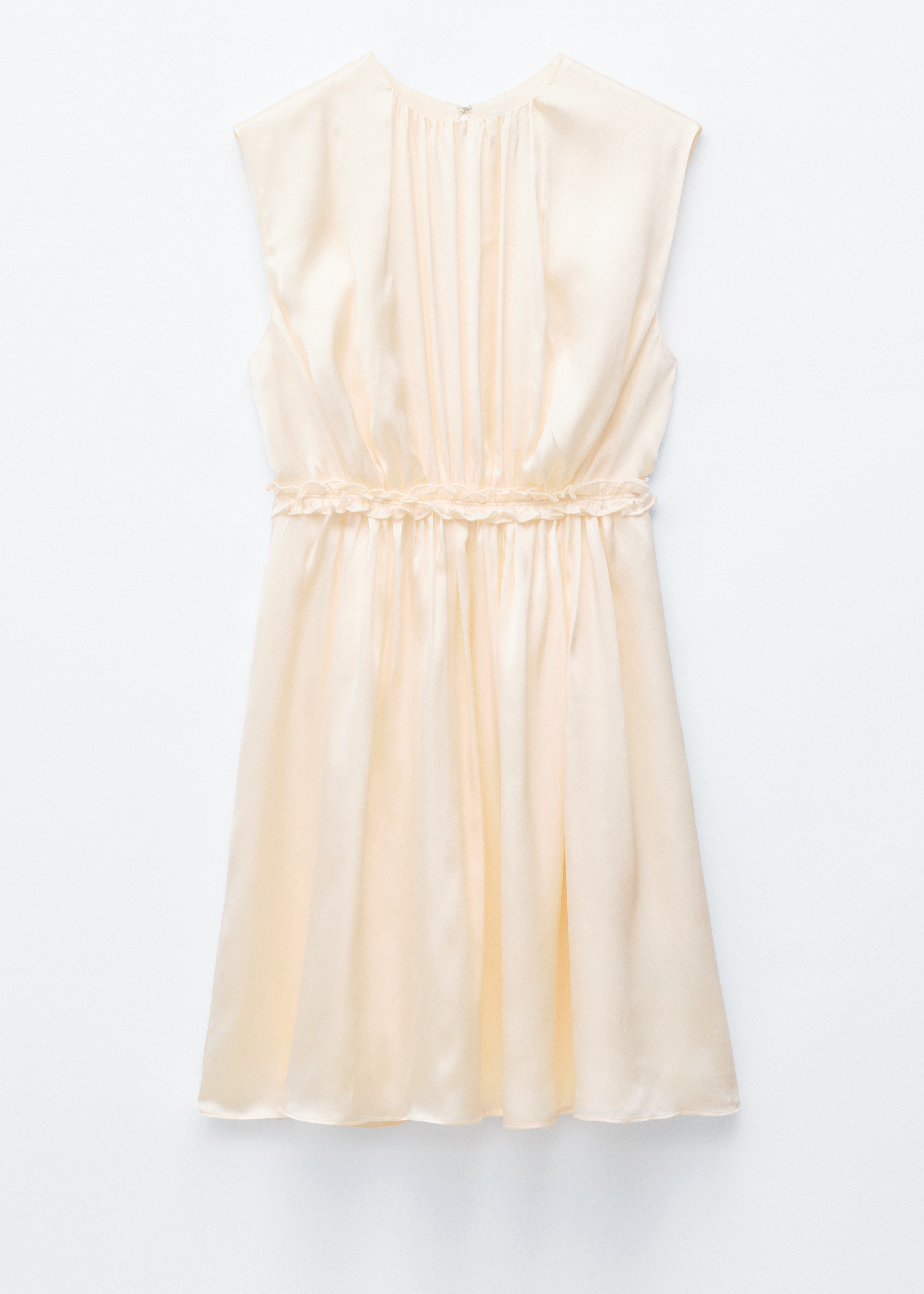 Minivestido de seda fruncido