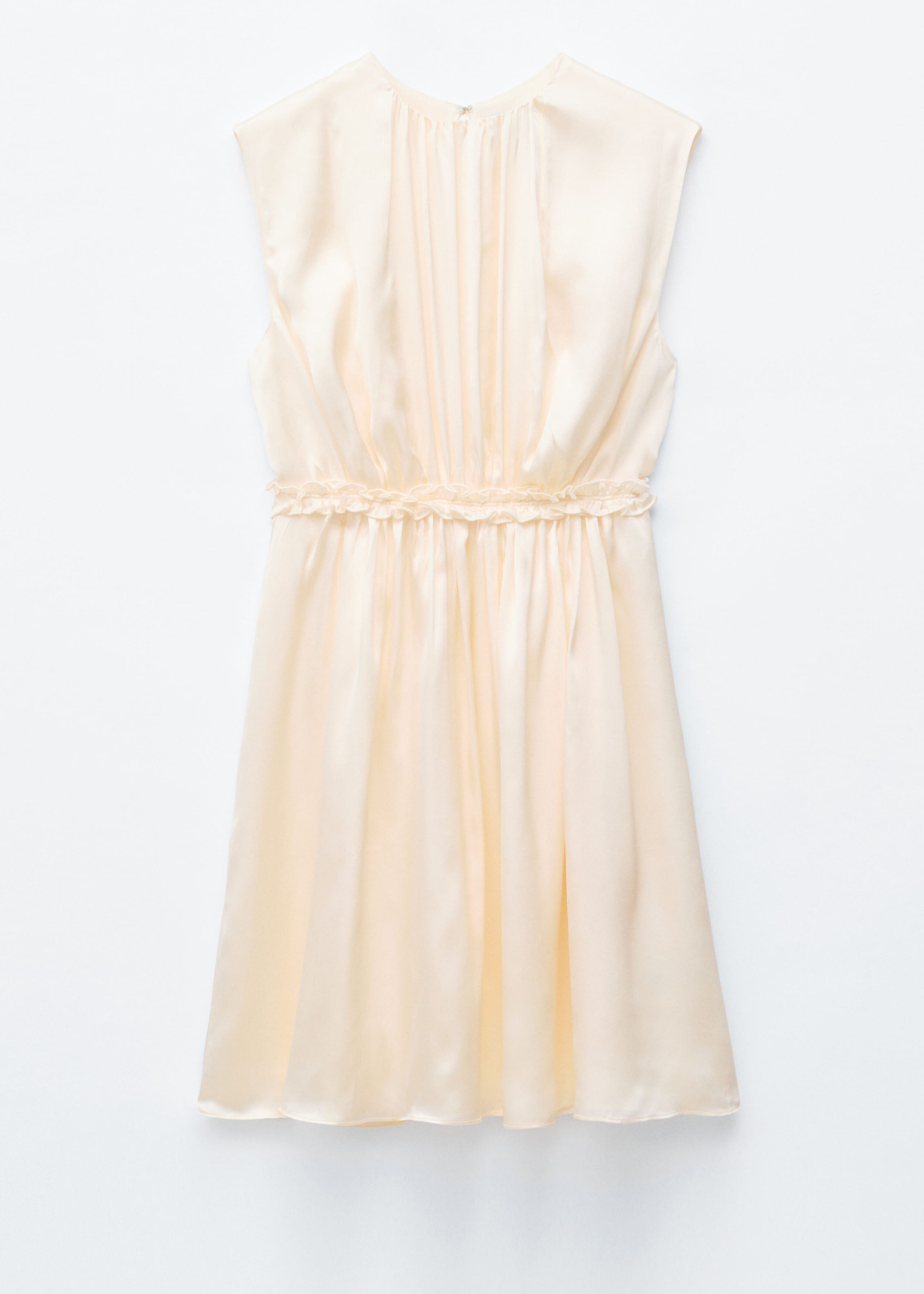 Gathered Silk Mini Dress - White - Still Life