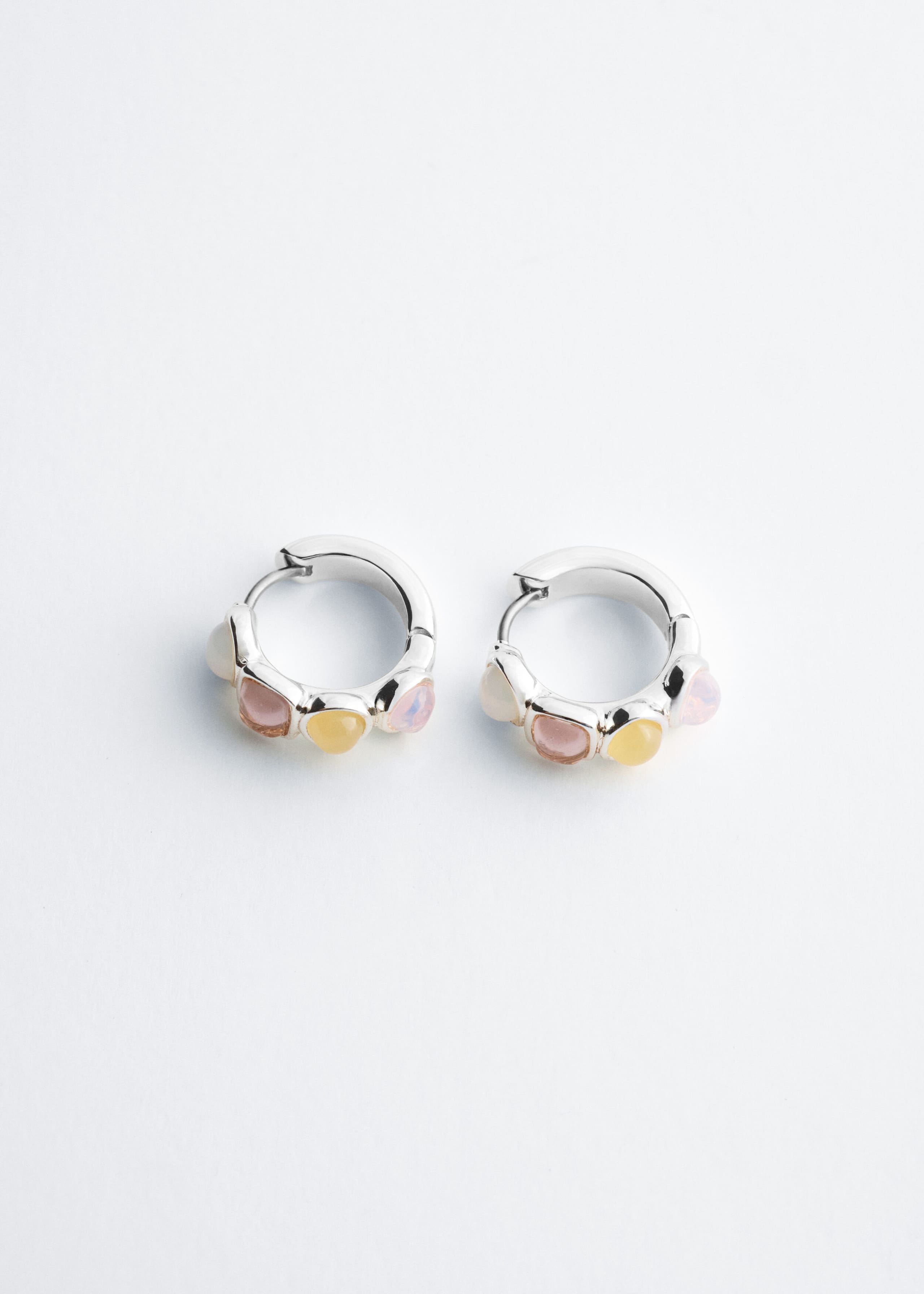 Multi-Coloured Hoop Earrings - Gold/Multi Colour - Still Life