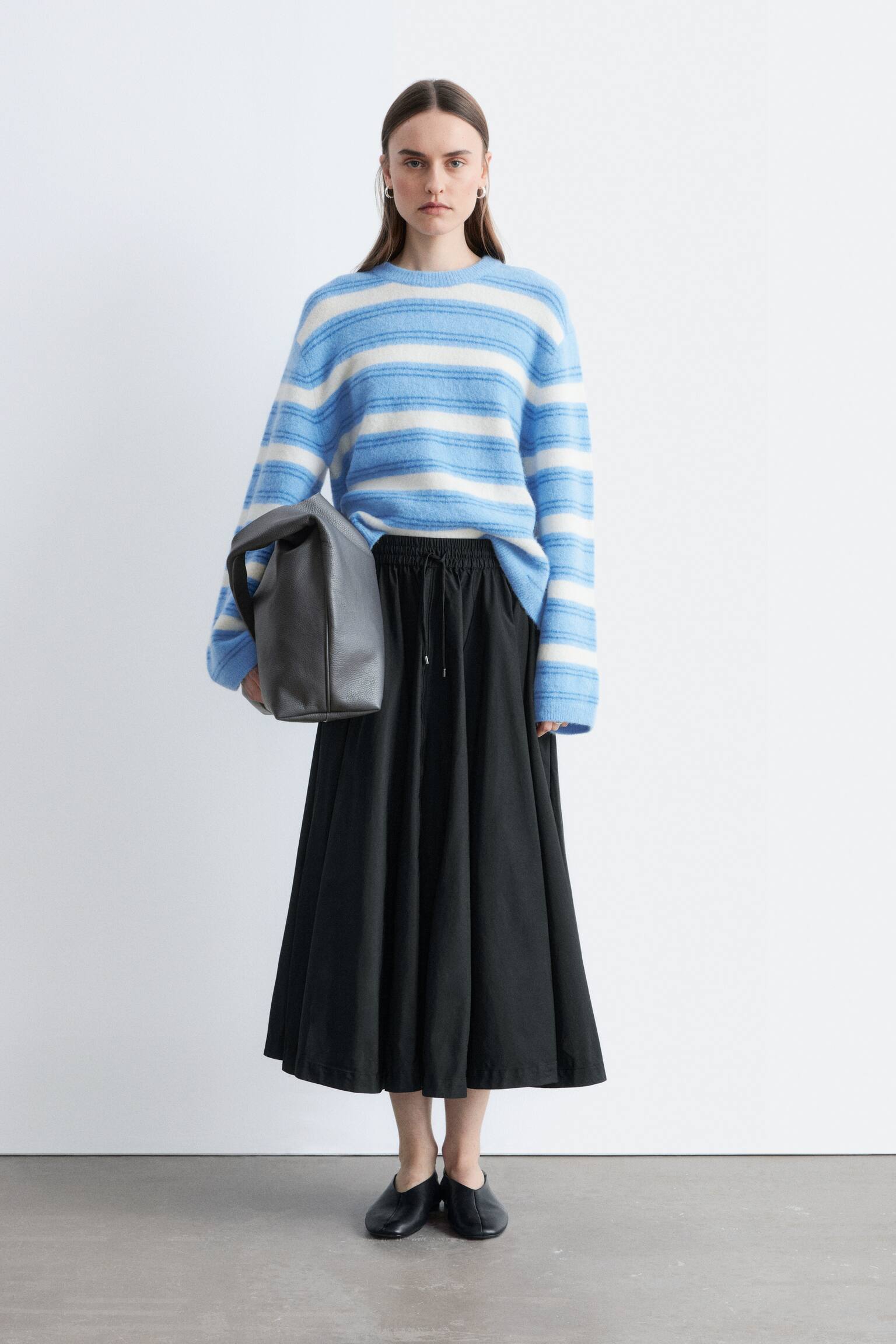 Trøje i alpakablend - Lyseblå/hvide striber/Orange/blå striber/Beige - 5