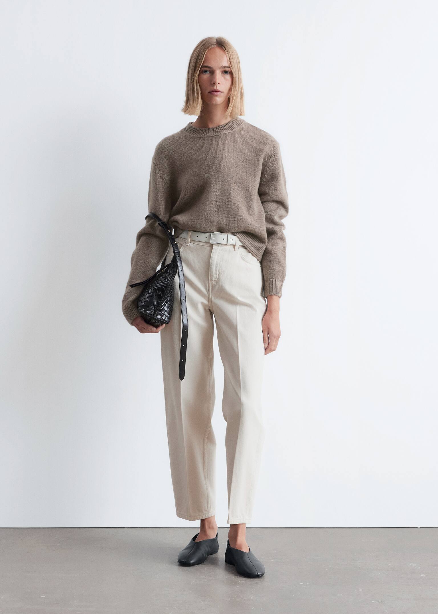 Pull en cachemire mélangé - Taupe foncé/Noir/Marron foncé - 6